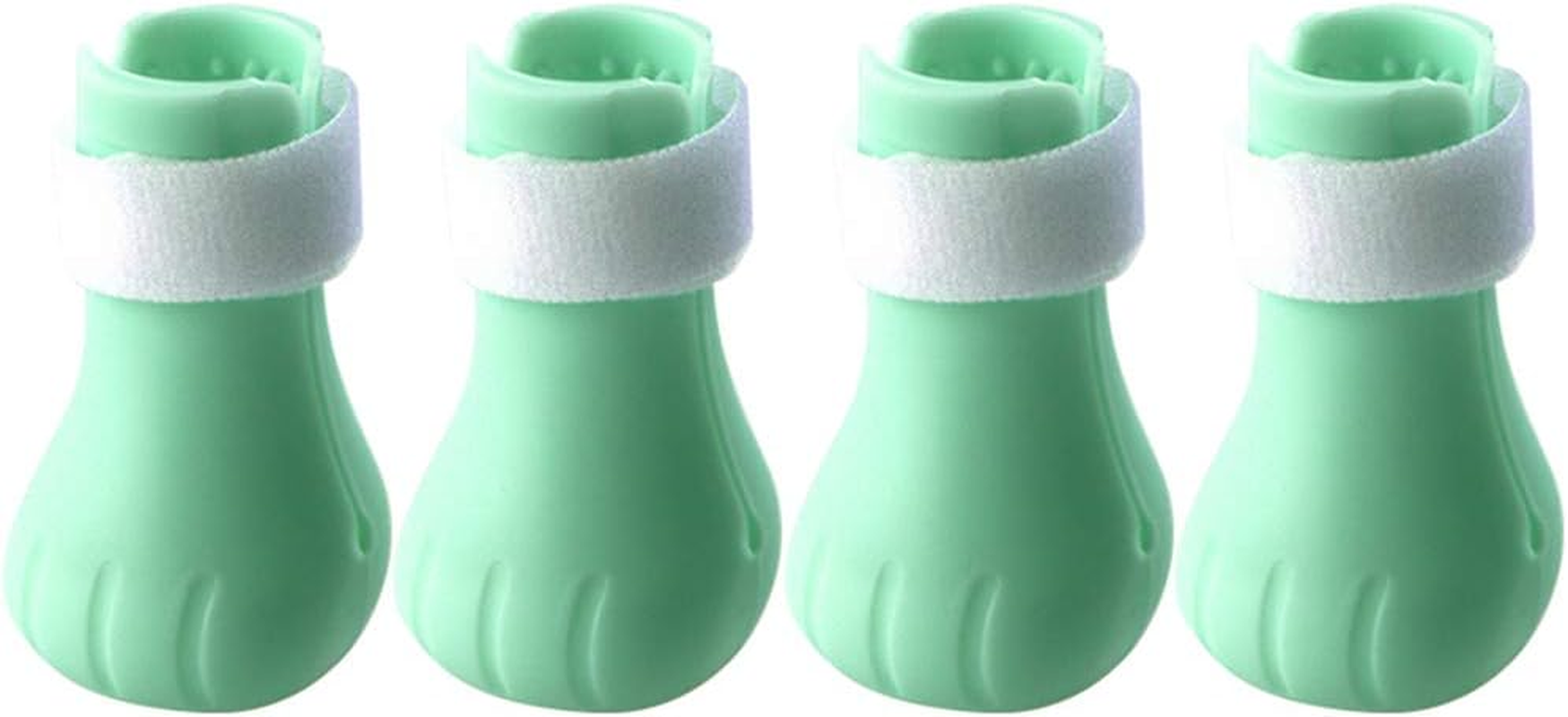 REFENG 4Pcs Anti-Scratch Cats Foot Shoes Boots Silicone Pet Grooming Scratching Restraint Booties Kittens Cats Claws Cover Protector for Home Bathing Shaving Checking Treatments image number 2