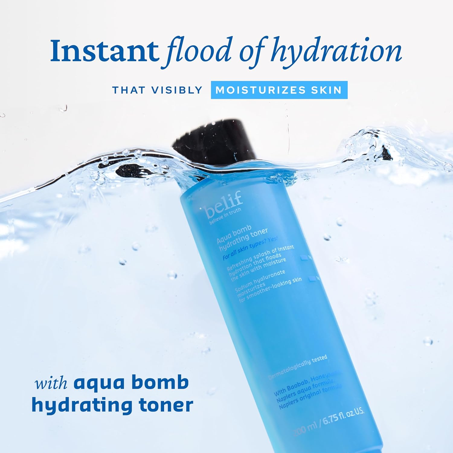 Belif Aqua Bomb Hydrating Toner with Hyaluronic Acid| Good for Dryness and Uneven Texture | Hydrating| for Normal, Dry, Combination, Oily Skin Types image number 6
