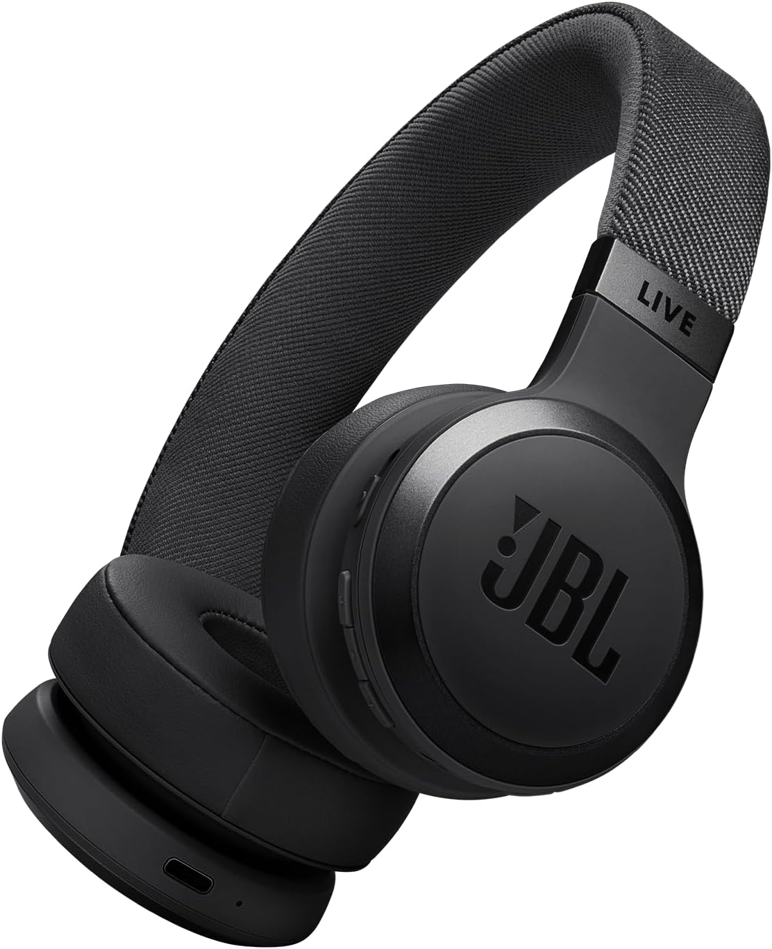JBL Live 670NC - Wireless On-Ear Headphones with Adaptive Noise Cancelling with Smart Ambient, up to 70H Battery Life with Speed Charge, Lightweight, Comfortable and Foldable Design (Black)