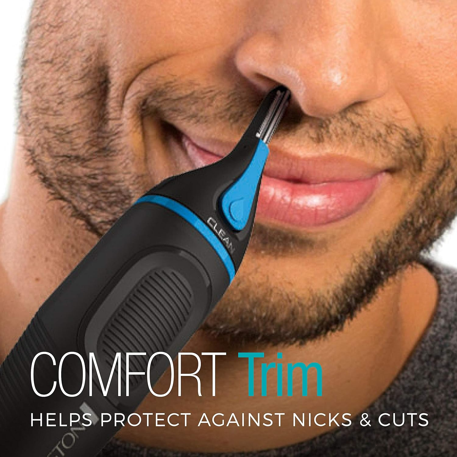 Remington Nose, Ear & Detail Trimmer with Cleanboost Technology, Blue - Yellow image number 4