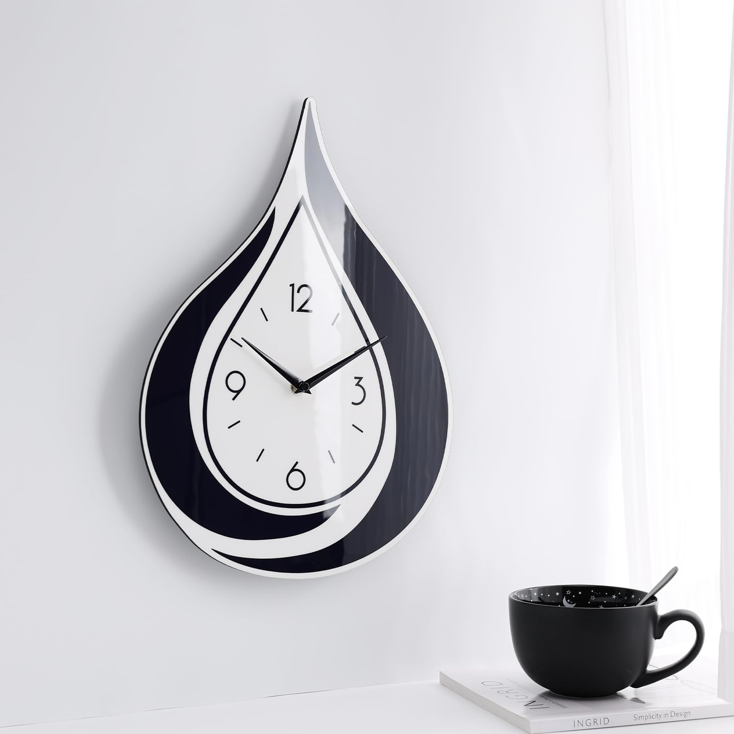 KSYOU Decorative Wall Clock for Living Room Decor, Modern Wall Clocks Battery Operated for Bedroom Kitchen Office Home, 16.5 Inch Big Silent Creative Wall Clock Non Ticking&hellip; image number 5