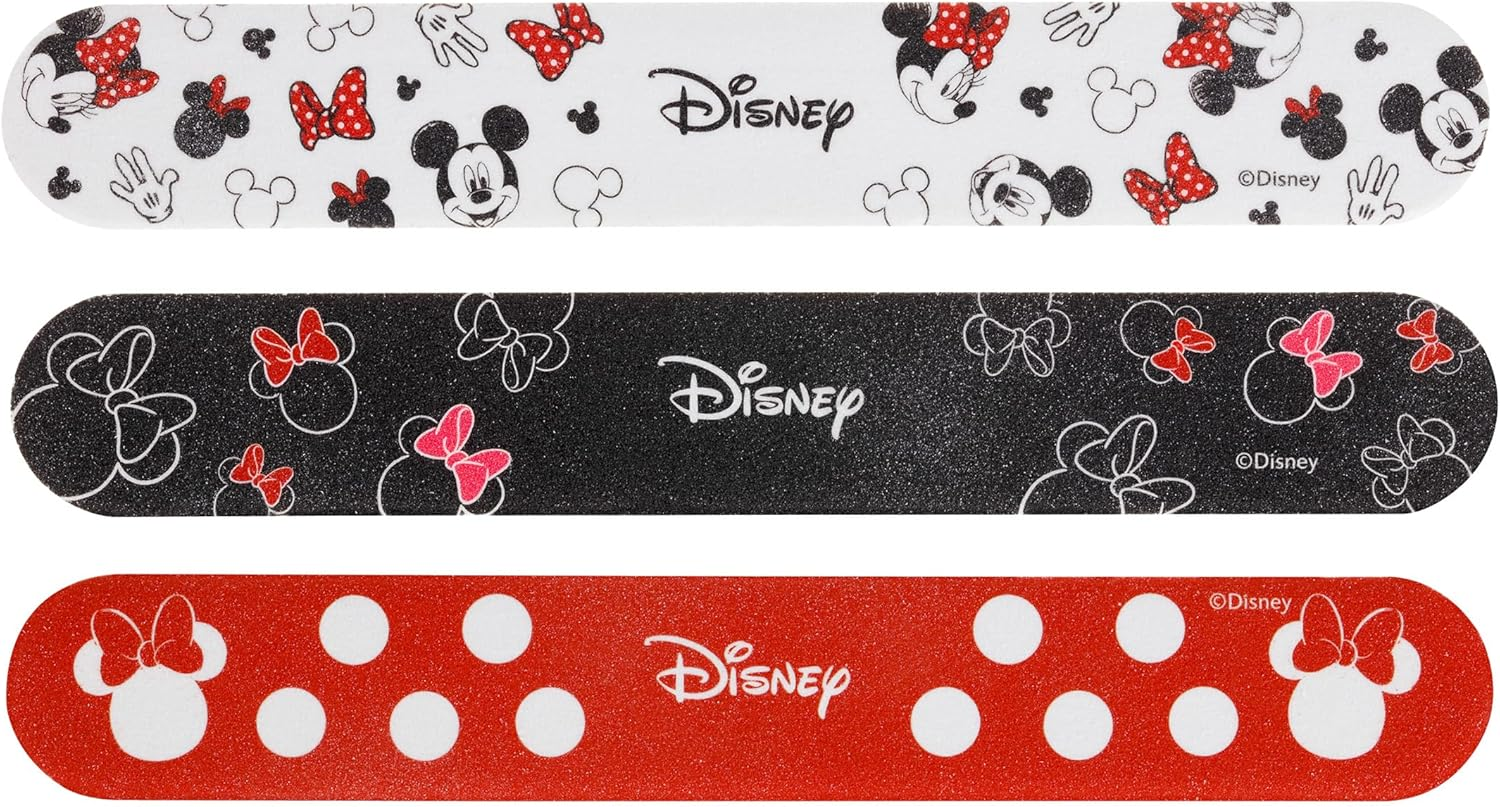 Tweezerman Disney'S Mickey Mouse & Minnie Mouse Ear-Esistible Nail Files (Pack of 3)