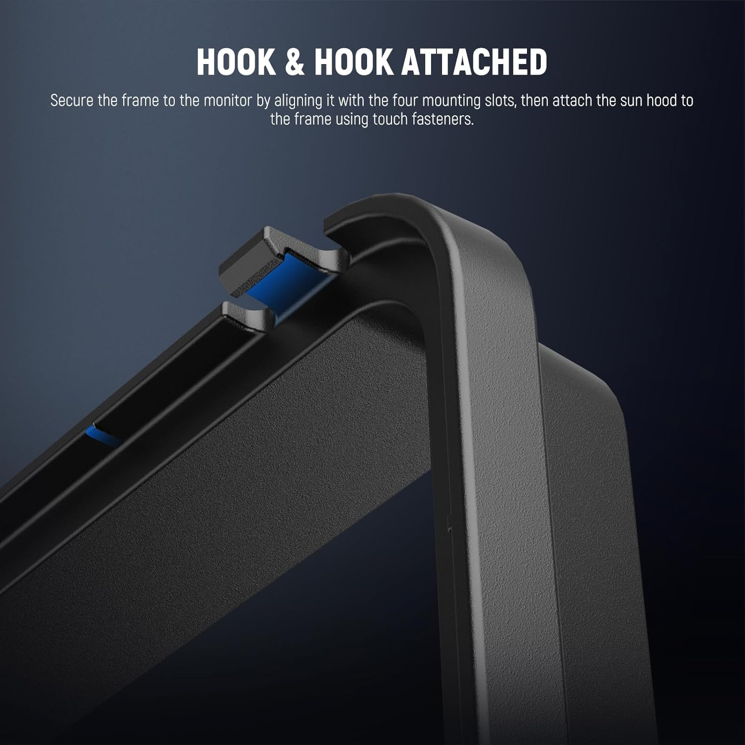 NEEWER Monitor Sunshade Hood for NEEWER F700 Camera Field Monitor, Three Sided Sun Hood & Formfitting Frame, Easy Button Access, Hook & Hook Attached, MA007 image number 5