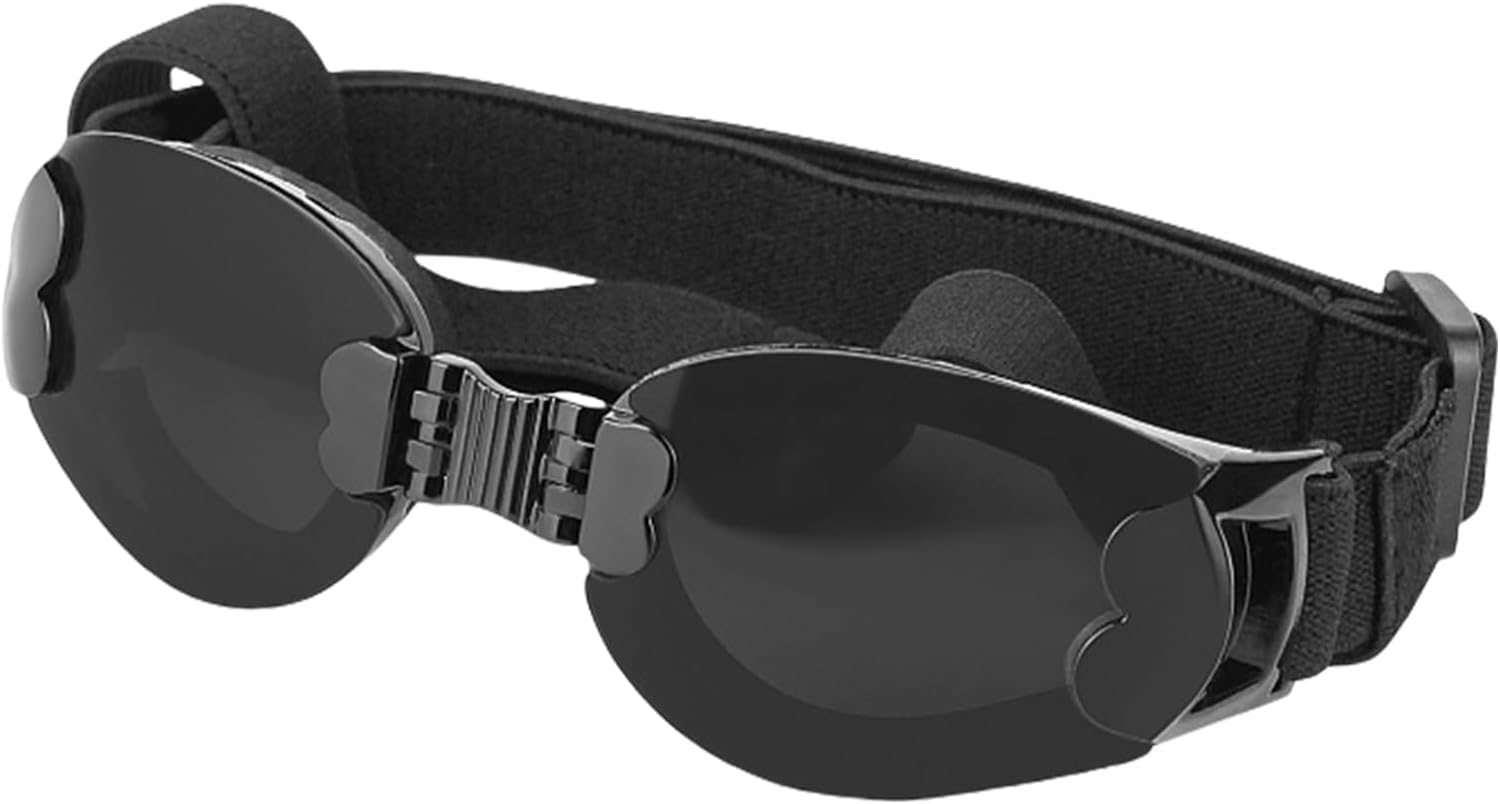 Goggles for Dogs Medium,Eye Protection Goggles for Pets | Adjustable Strap Foldable Pet Sunglasses for Plateau Cross-Country Running Skiing image number 2
