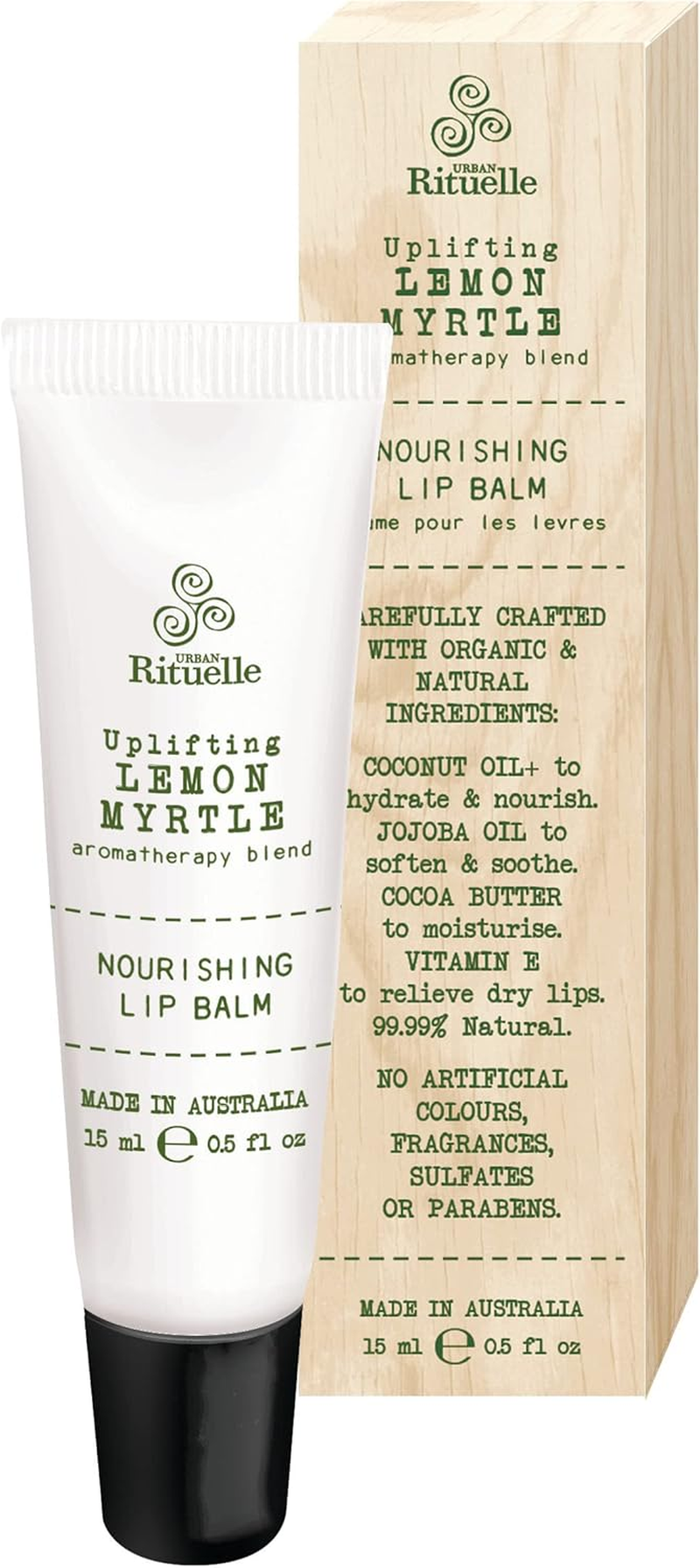 Urban Rituelle Flourish Organics Lip Balm, 15Ml - Soothing Vanilla & Tangerine Aromatherapy Blend, Infused with Kakadu Plum, Hibiscus, Coconut & Jojoba Oils, Deeply Hydrates, Softens & Protects Lips image number 1