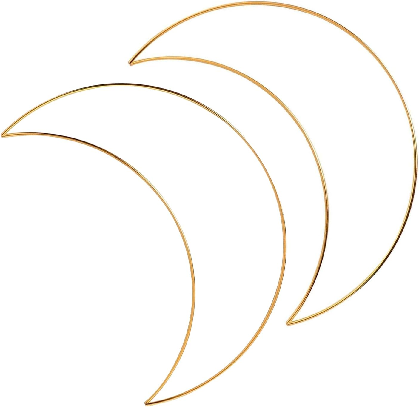 2PCS Gold Moon DIY Dream Catcher Kit,Wreath Making Supplies,Metal Ring for Crafts,Macrame Hoop,Macrame Supplies,Metal Hoops for Crafts,Craft Rings,Dream Catcher Supplies,Home Wall Hanging Wreath Decor image number 3