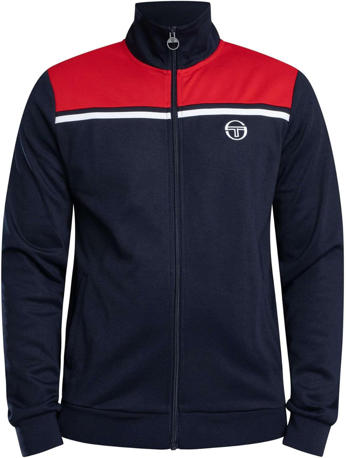 Sergio Tacchini Men'S Youngline MK2 Track Jacket, Maritime Blue/Adrenaline image number 4