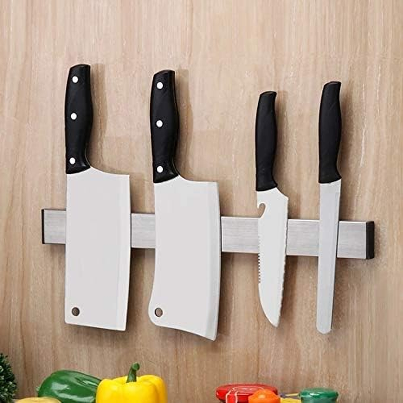 Kitchen Shelf Kitchen Free Punching Wall-Mounted 304 Stainless Steel Magnetic Knife Holder, Size:41X4X1.5Cm Kitchen Shelf image number 6