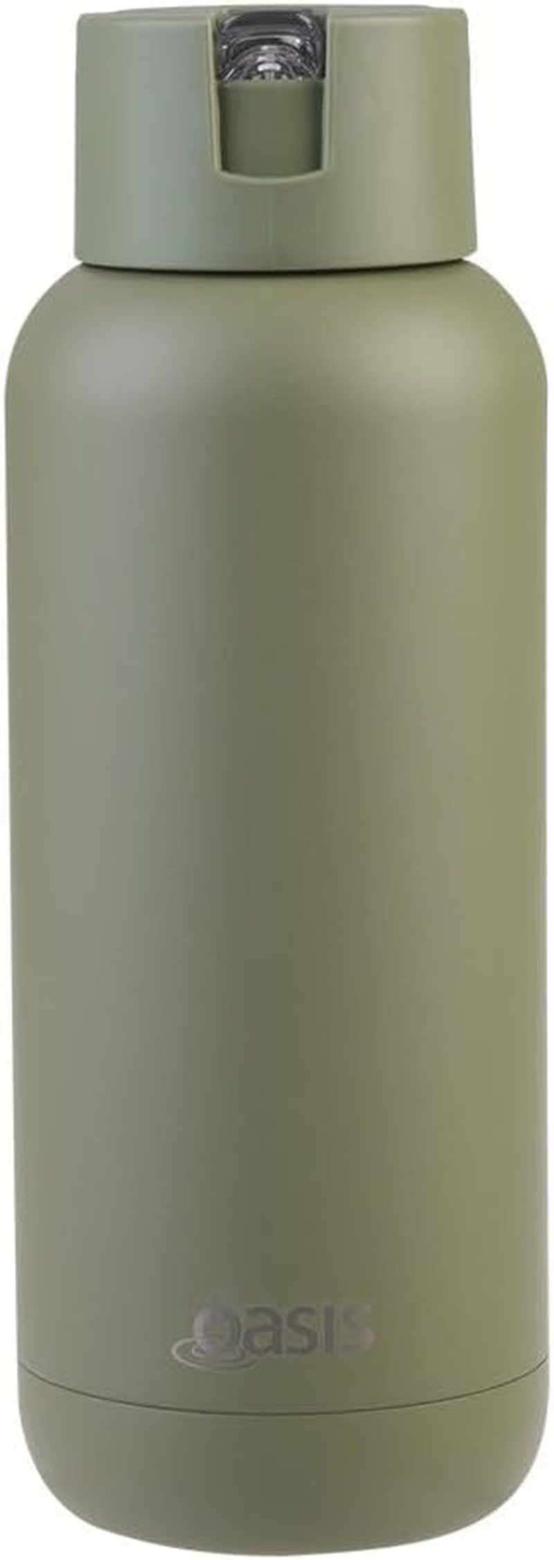 Oasis Ceramic Lined Stainless Steel Triple Wall Insulated 'Moda' Drink Bottle 1 Litre - Olive Green