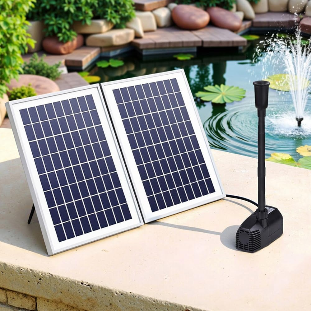 Gardeon Solar Water Fountain, 5.9Ft Bird Bath Feature Pond Pump Outdoor Features Fountains Garden Pool Patio Decoration, Powered DC Brushless Energy Efficient Black image number 3