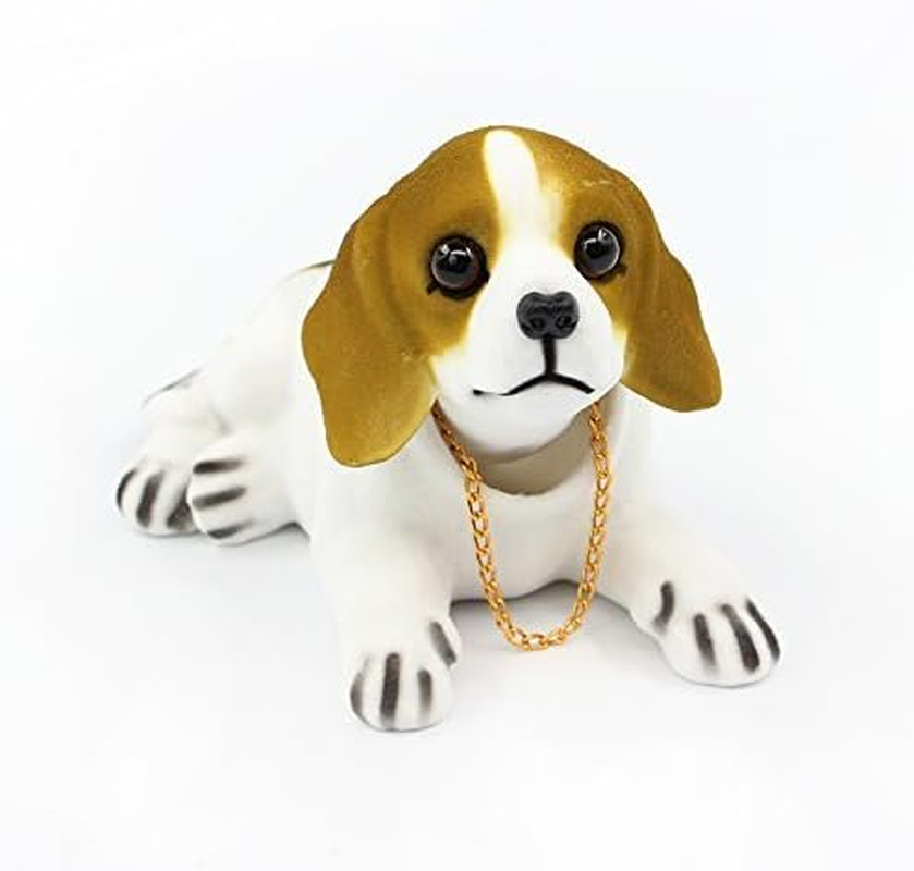 Shaking Head Lucky Dog Bobbing Heads Car Dash Puppy for Car Vehicle Decoration, Beagle (16X9X11Cm) image number 1