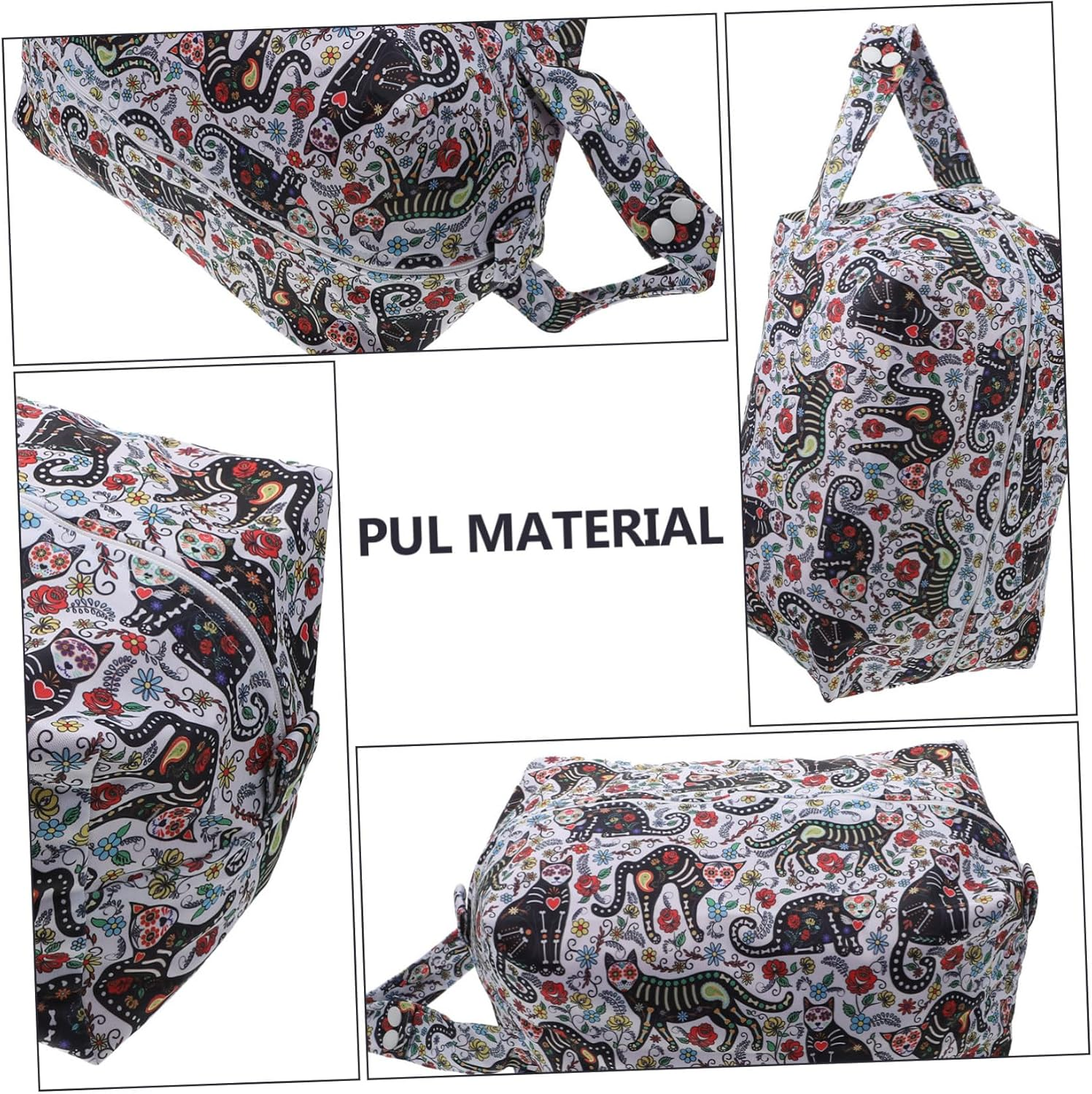 Waterproof Baby Diaper Storage Bag Reusable Nursery Pouch for Travel and Daycare Zippered Pocket, Leak-Proof Wet Dry Organizer for Infant Diapers image number 1