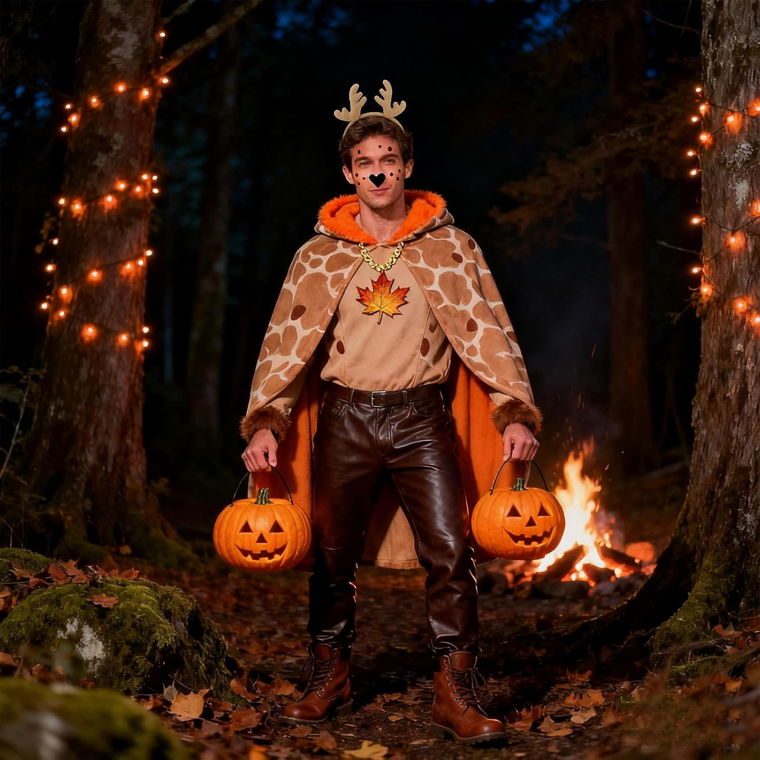 Srotmirw Antlers Headband，2 Pcs Halloween Headbands for Women Man for Halloween Hair Accessories image number 3