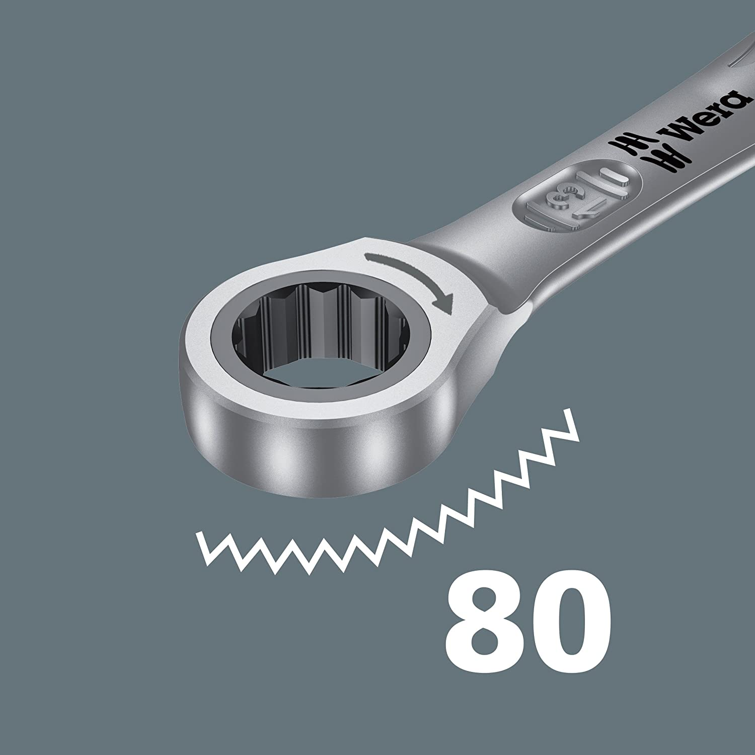 Wera 6000 Joker Metric Ratcheting Combination Wrench, 11 Mm X 165 Mm Size image number 3