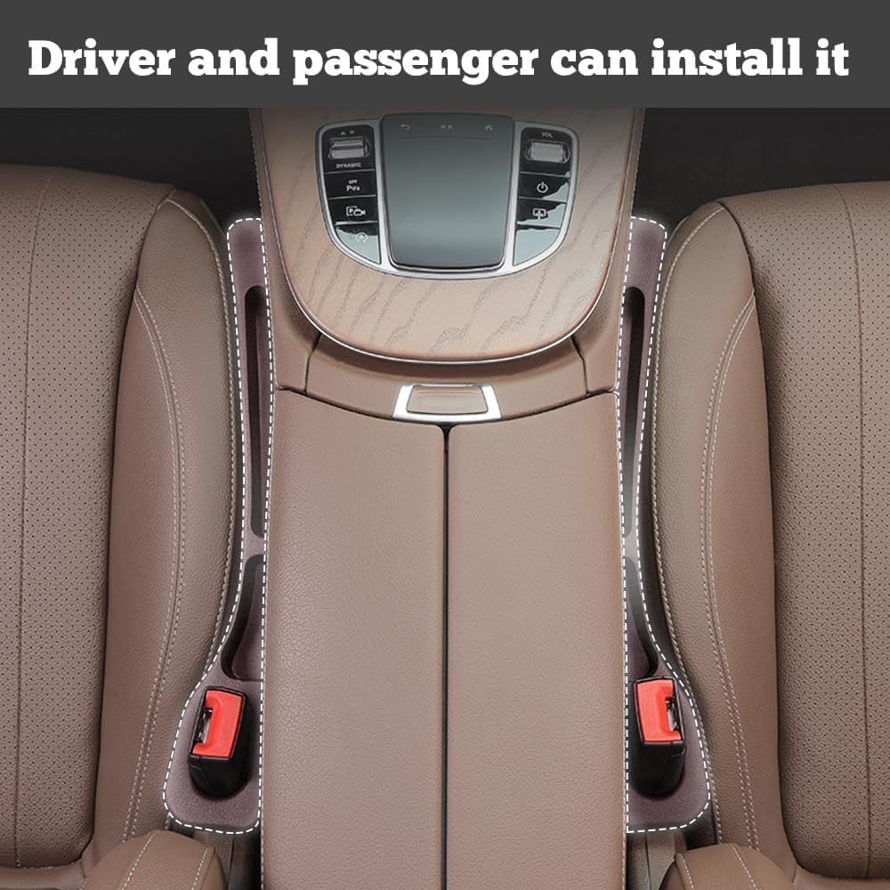 2025 Upgraded Universal Car Seat Gap Organizer and Storage Box(Black,1 Pair) image number 5