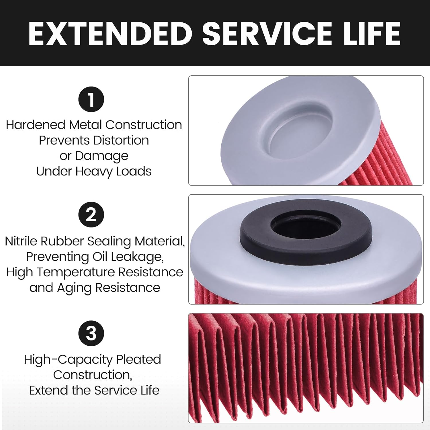 5Pcs HF155 Oil Filter Replacement for HUSQVARNA for Svartpilen 401 18-22, for Vitpilen 401 18-22, for Enduro 701 16-22, for Vitpilen 701 18-20