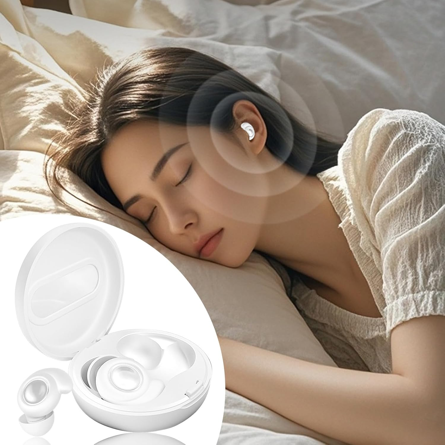 Rrlihjgu Sleeping Earbuds | Wireless Headphones for Sleeping,Comfortable Earmuffs Wireless Noise-Cancelling Earphones for Snoring Plane Meditation Travel image number 3