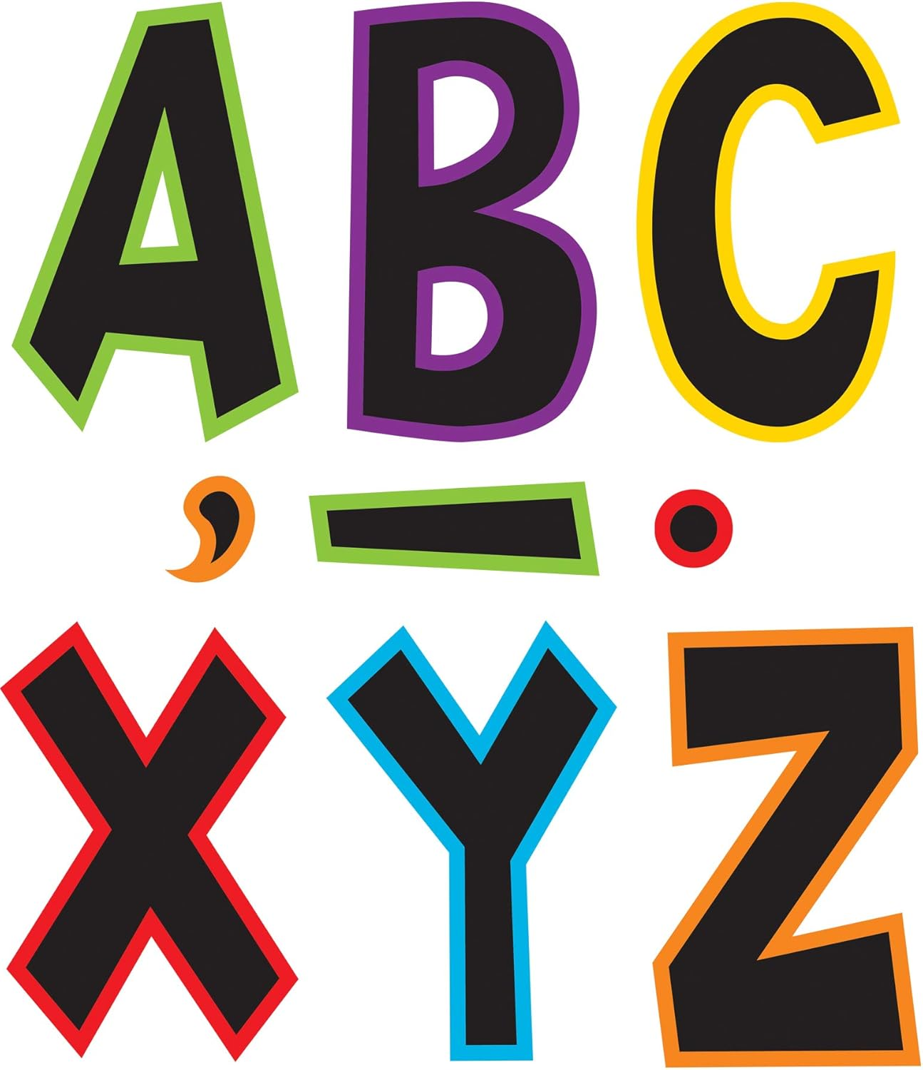 Teacher Created Resources 77282 Electric Bright 7" Fun Font Letters