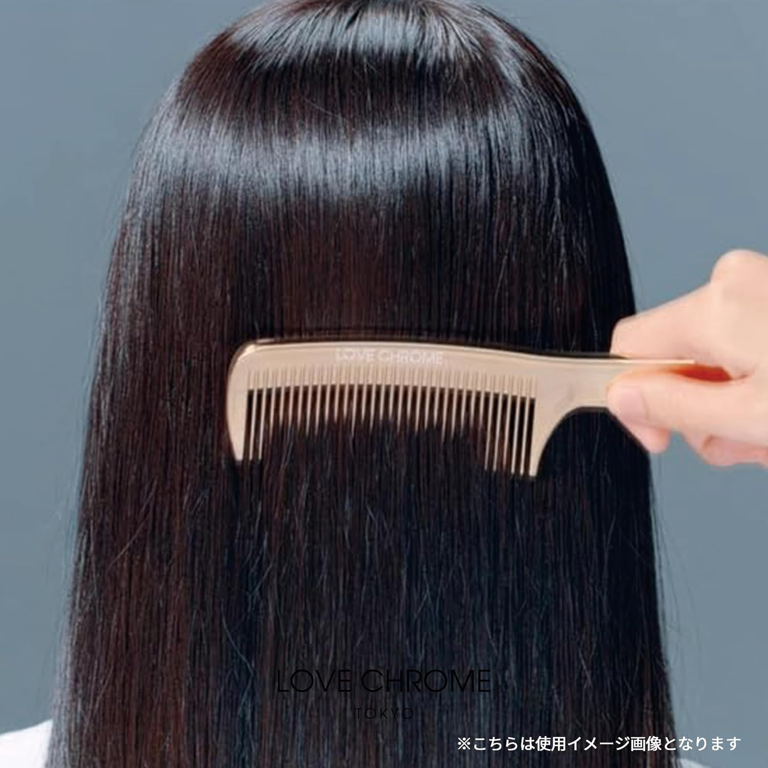 LOVE CHROME F TETSUKI Silver/Japanese Artisan Hair Comb image number 1