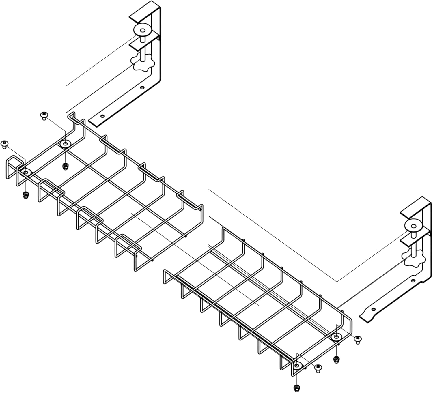 Forge under Desk Cable Tray image number 6