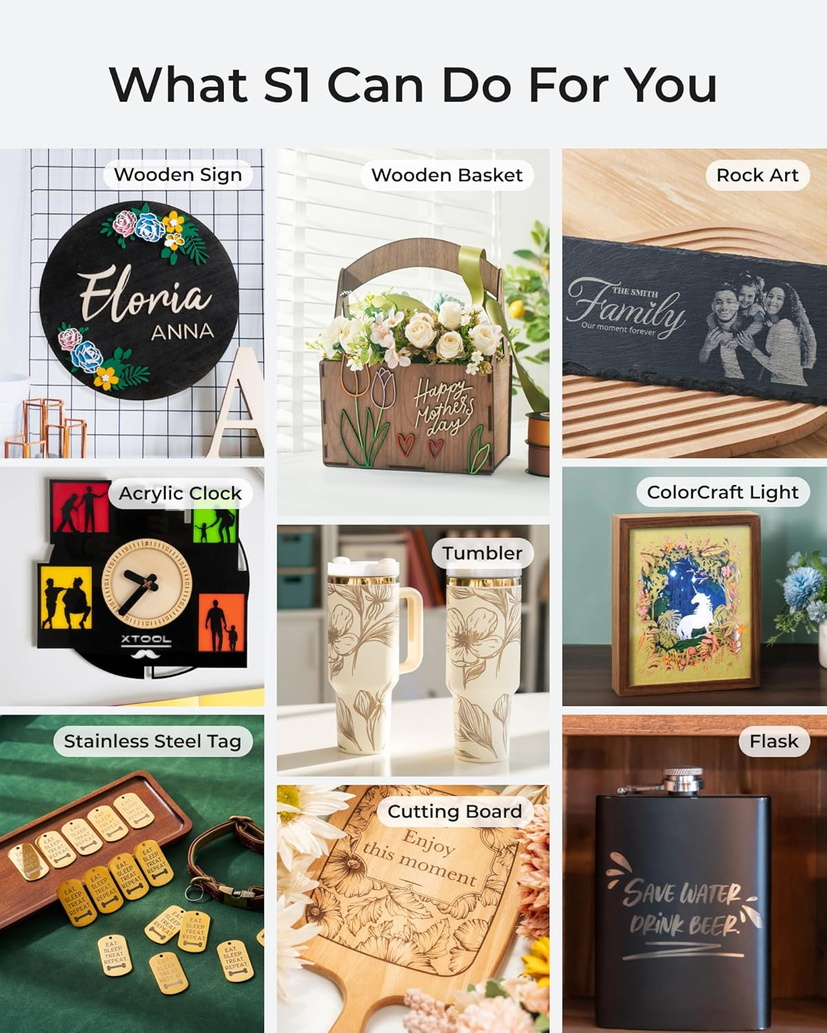 Xtool S1 20W Laser Engraver and Cutter Machine with Air Assist & Honeycomb, 23.93" X 15.16" Bed Size, Beginner-Friendly, Laser Engravering Machine for Wood and Metal, Acrylic, Etc. (20W, Basic Kit) - 40W image number 4