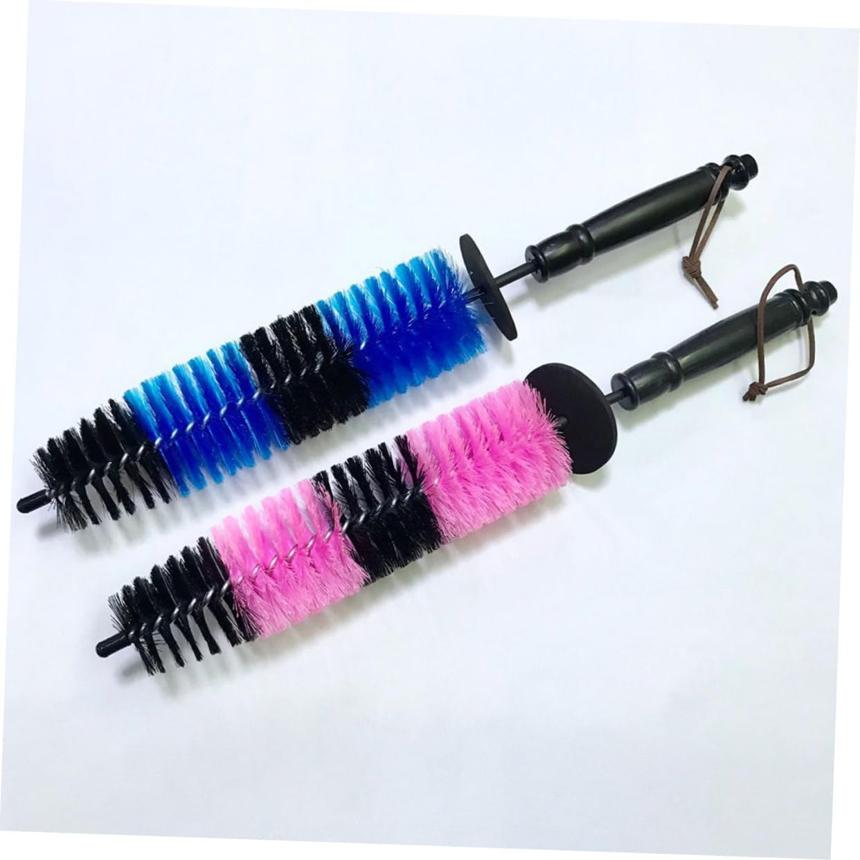 HONMEET Elastic Brush Tire Cleaning Brush 3 Pcs Set for Car Wheels Rim and Tire Scrubber with Long Handle Bendable Non-Scratching Bristles for Automotive Wheel Care Detailing image number 5