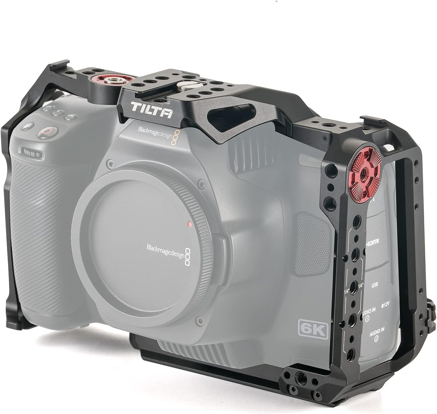 Tilta Full Camera Cage Compatible with BMPCC 6K Pro Detachable Half Camera Video Cage for Blackmagic Pocket Cinema Camera 6K Pro Film Movie Making Kit Lightweigt Durable Black TA-T11-FCC-B image number 1