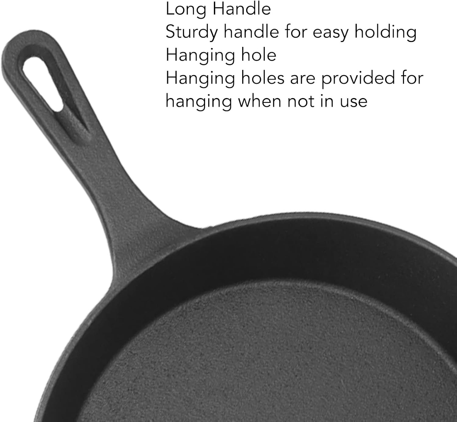 Cast Iron Skillet 3 Piece Set, Nonstick Frying Pan Set Nonstick Omelette Skillet with Handle Used on the Stovetop Campfire for Frying Stir Frying Cooking Grilling image number 2