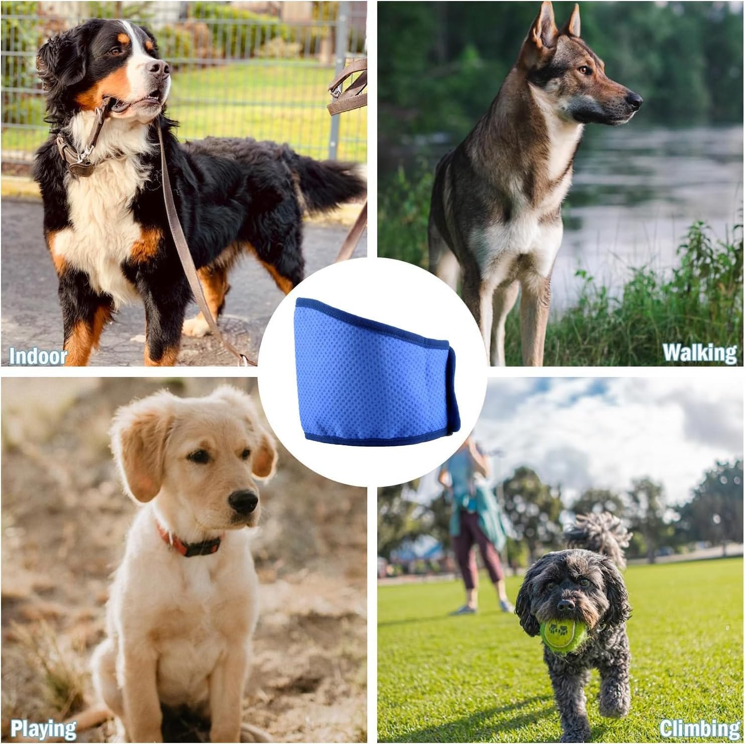 Neckerchief Cooling Dog, Dog Neckerchiefs, Cooling Dog Collar, Cooling Dog Bandana, Breathable, M image number 1