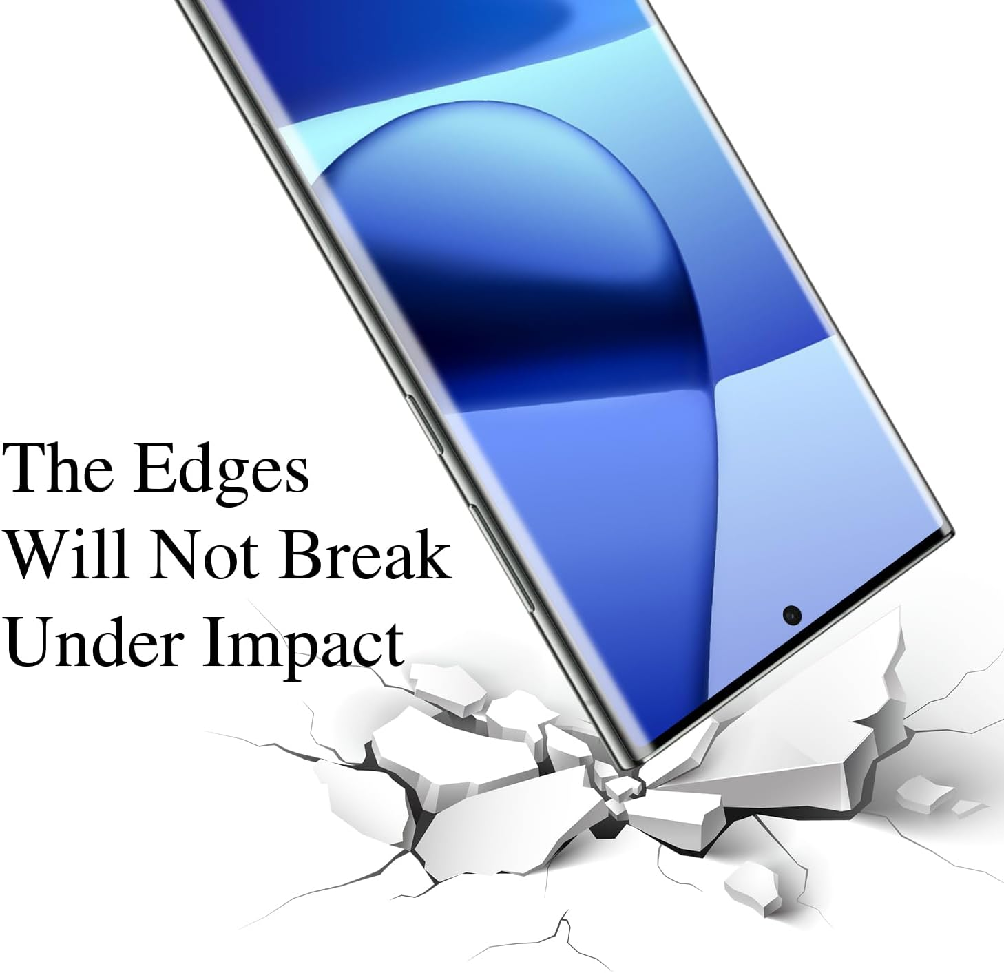 Pokolan 2 Pack Screen Protector for Samsung Galaxy S23 Ultra 5G Tempered Glass, HD Transparent, 3D Curved Full Coverage, 9H Hardness, Easy to Install, Touch Sensitive, anti Scratch image number 4