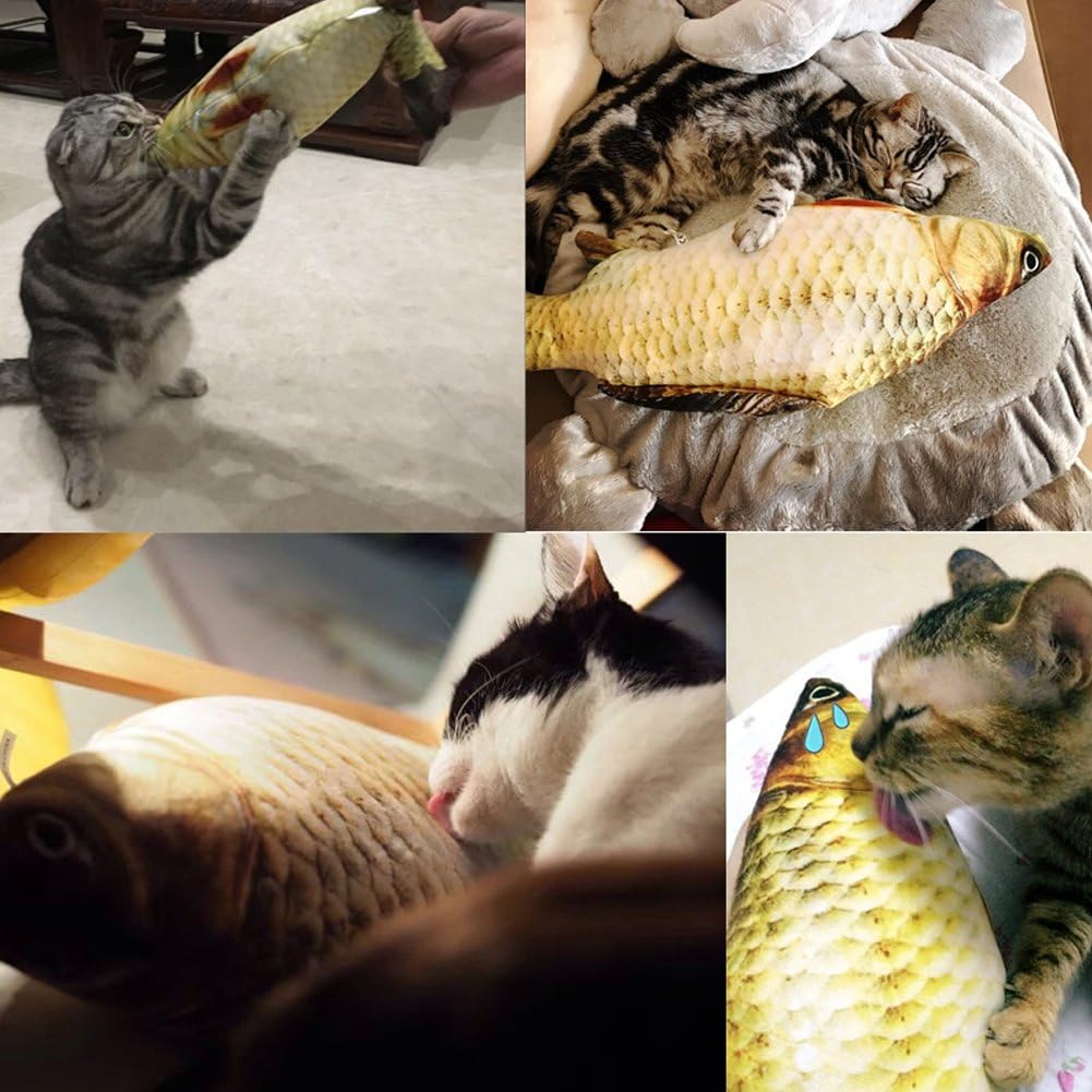 Petdream Pets Toy Catnip Toy Interactive Toy Fish for Cat image number 4