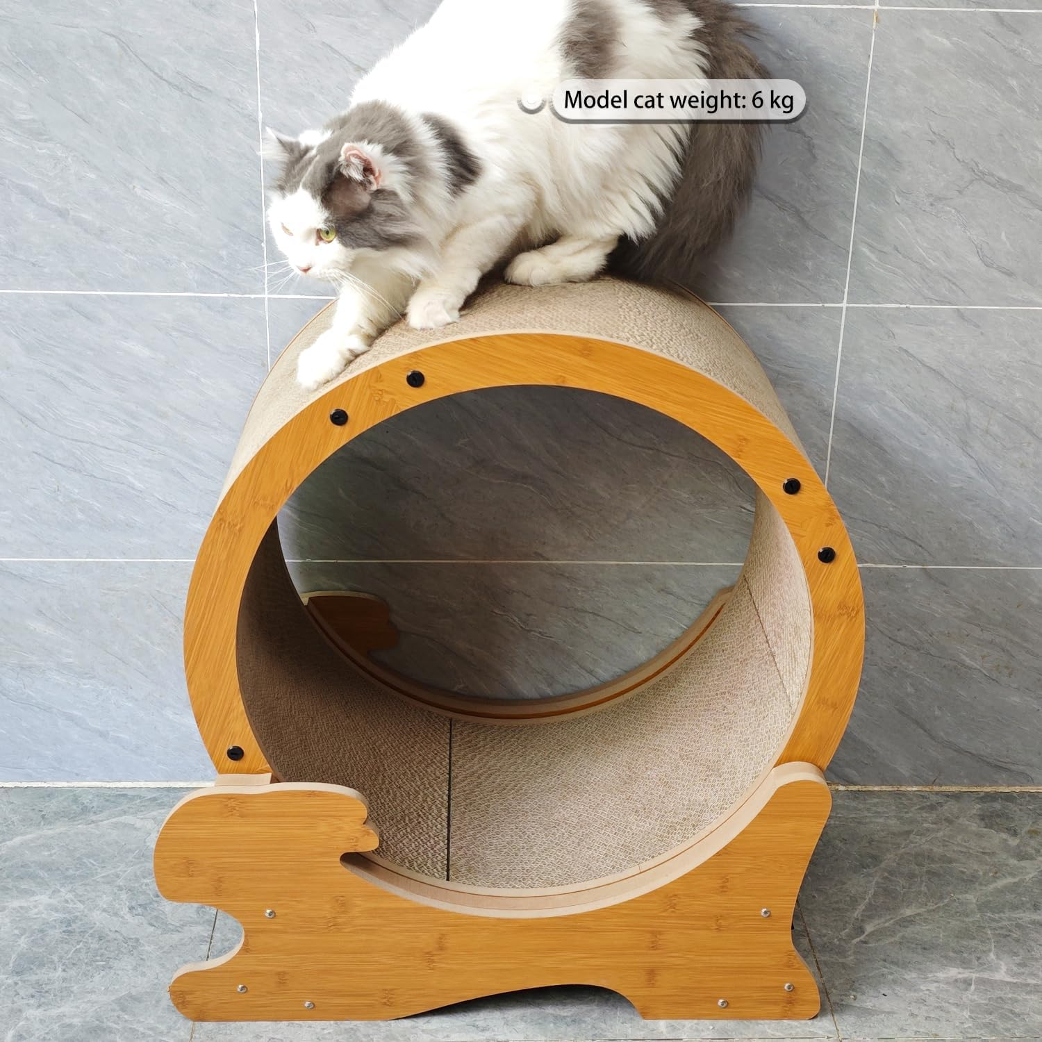 MSBC Cat Claw Sharpener, Reinforced Cardboard, Convenient Assembly, Interior, Cat Foil, Eliminates Lack of Exercise, 24.8 X 15.4 X 26.4 Inches (63 X 39 X 67 Cm), 60 Sizes, Wood Grain