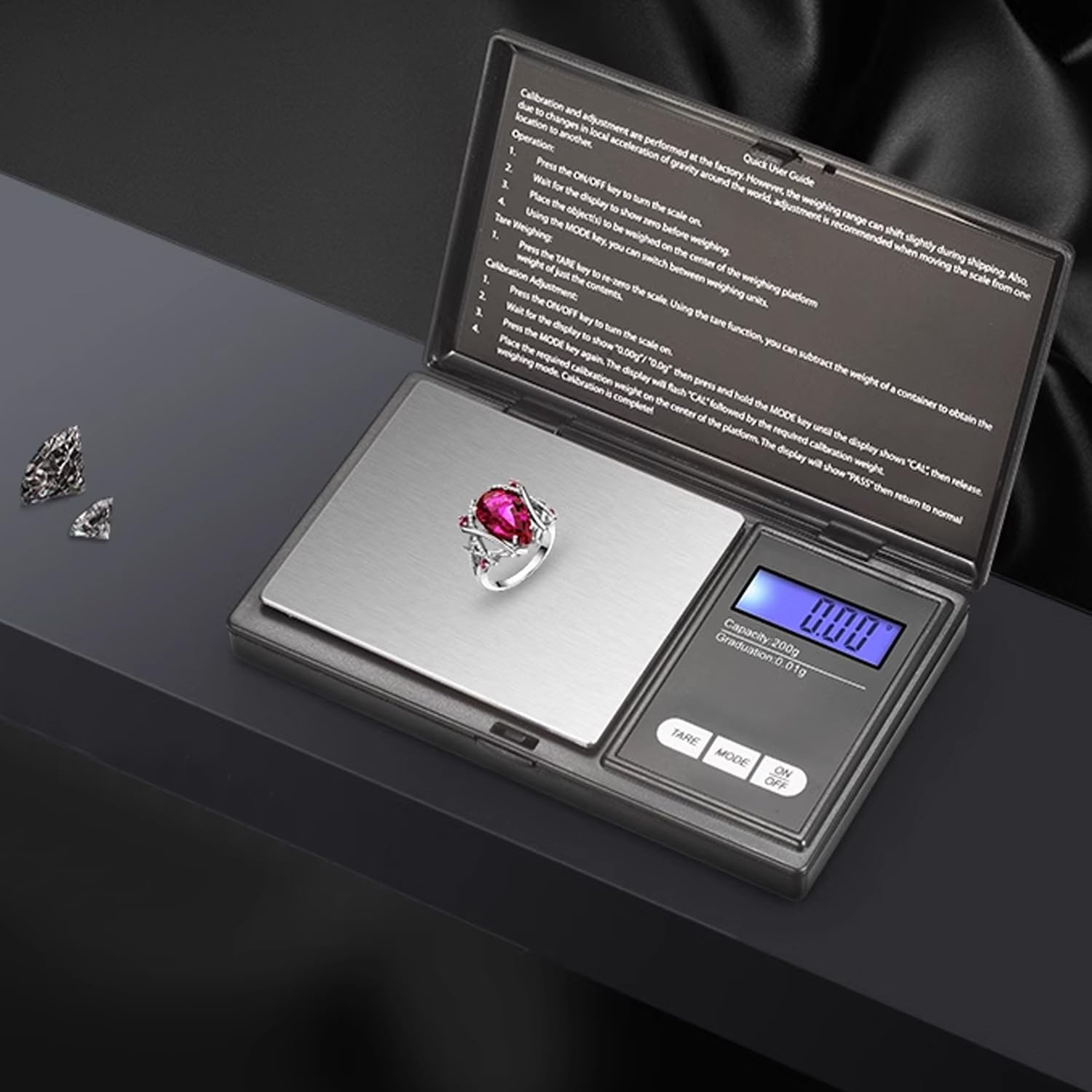 Electronic Pocket Mini Digital Gold Jewellery Weighing Scales 0.1 To1000G image number 3