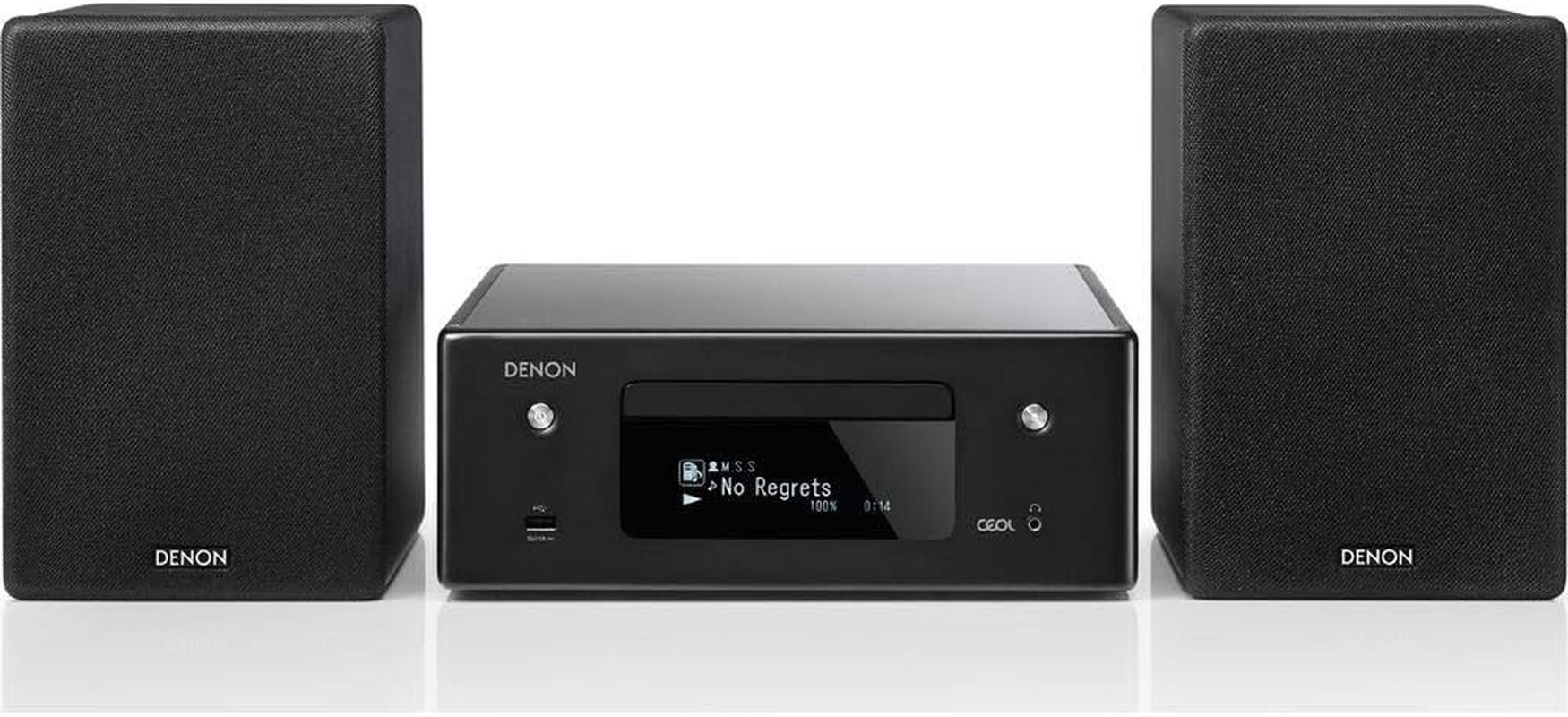 Denon CEOL-N10 Mini Hifi System with CD Player, Sound System for TV, Bluetooth, 2X Optical Input, Google Assistant/Siri/Alexa Compatible, Music Streaming, HEOS Multiroom - Black