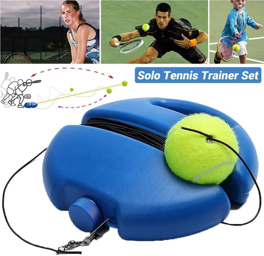 Portable Tennis Rebounder with 3 Long Rope Balls, Elastic with String Solo Trainer Rebound Ball Training Equipment Practice Tennis Equipment, Tennis Tool Training Equipment for Beginners image number 3