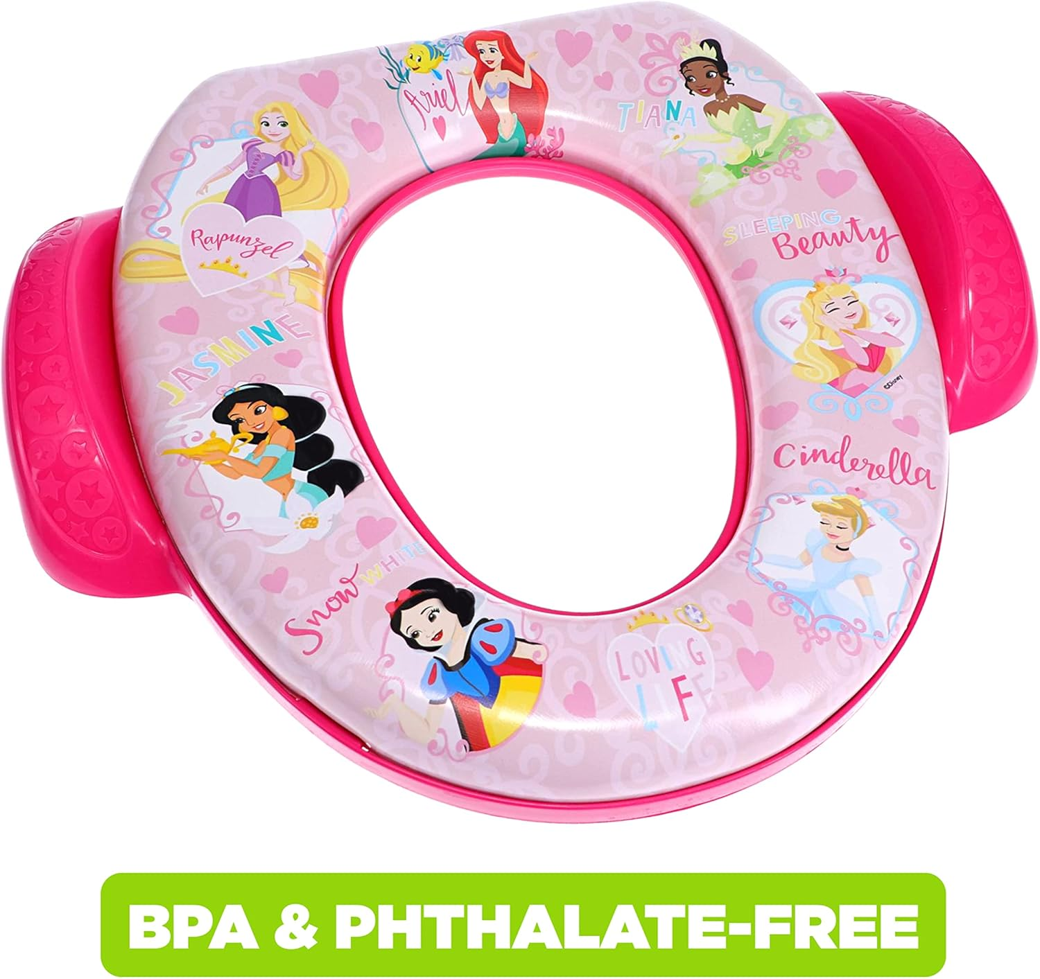 Disney Princess Loving Life Soft Potty Seat and Potty Training Seat - Soft Cushion, Baby Potty Training, Safe, Easy to Clean image number 1