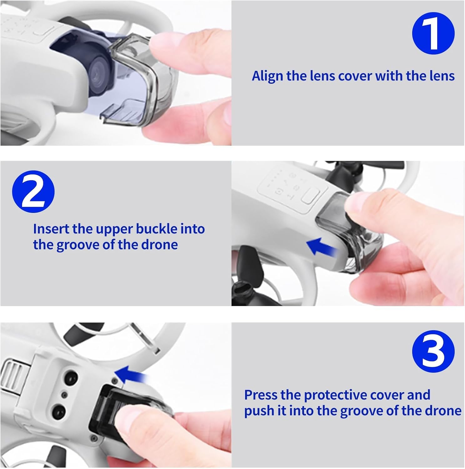 Wjelet Pack of 2 Gimbal Protective Case for DJI Neo, Lens Cap Gimbal, Transparent Dust Cover and Drop-Proof Accessories for DJI Neo Drone image number 3