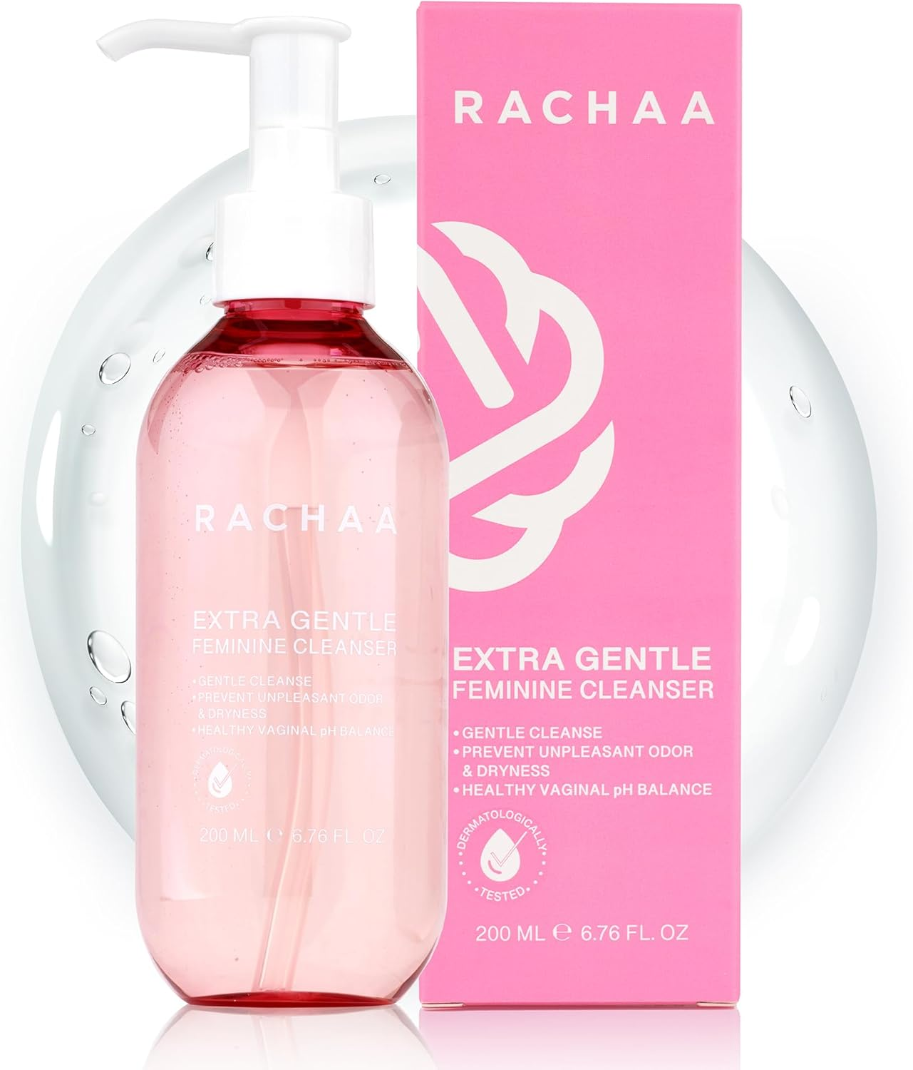 RACHAA Feminine Wash for Women - Gentle Daily Intimate Cleanser for Lightening, Moisturizing, Cleansing with Vitamin C, Tea Tree Oil & Lactic Acid - Sensitive, Hypoallergenic & Ph Balance, 6.76 Fl.Oz image number 3