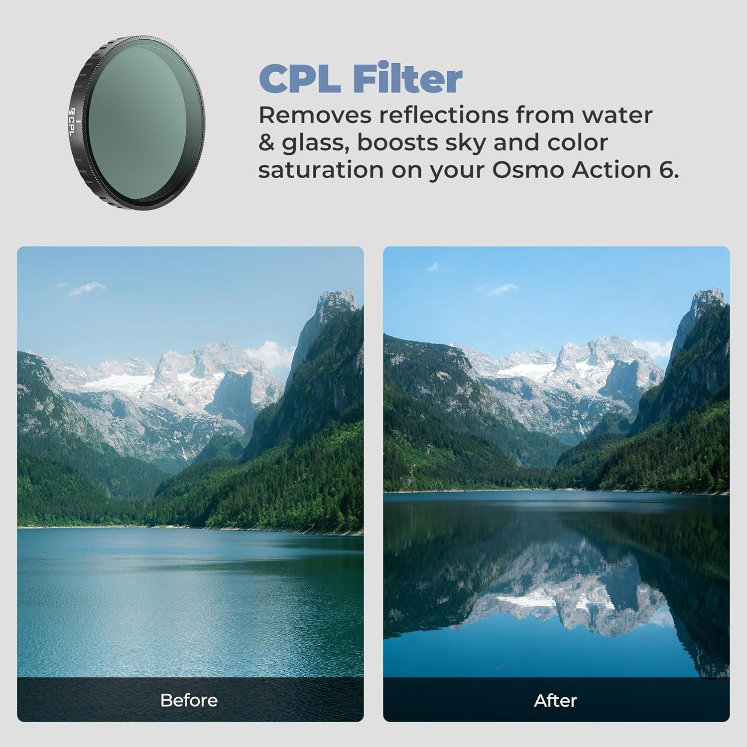 Freewell CPL Filter for Djl Osmo Action 6 - Polarizing Filter for Better Contrast and Reduced Glare image number 1