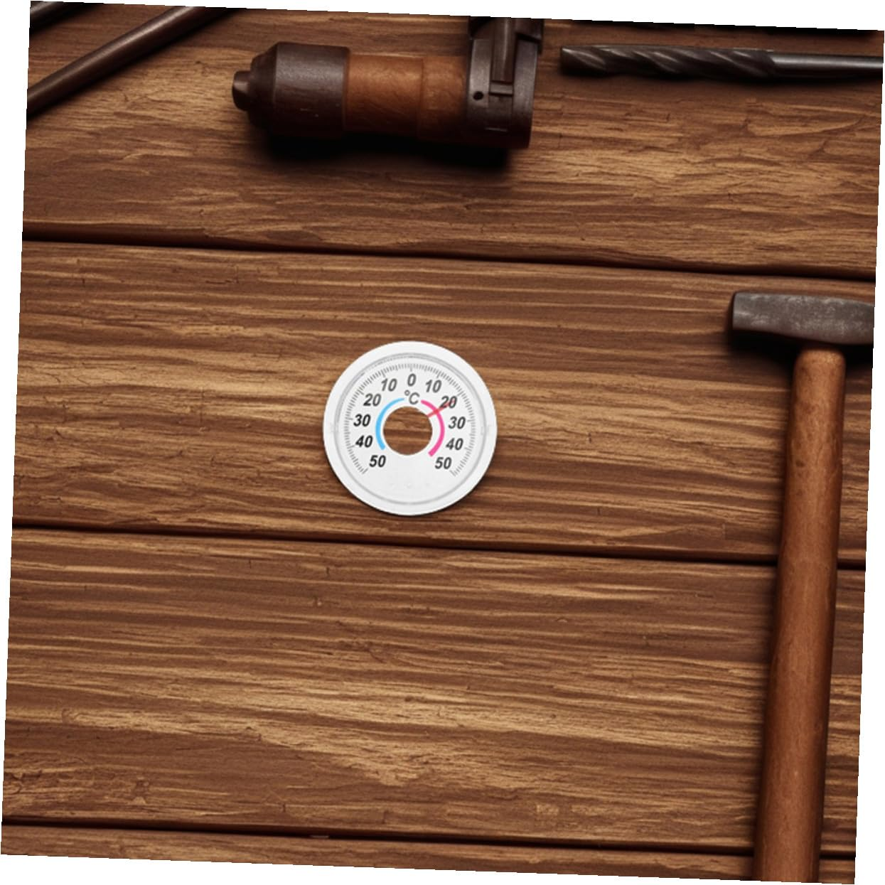 Portable Indoor Door Window Thermometer Analog Pointer Style Accurate Temperature Gauge Compact round Design for Home and Greenhouse Use image number 4