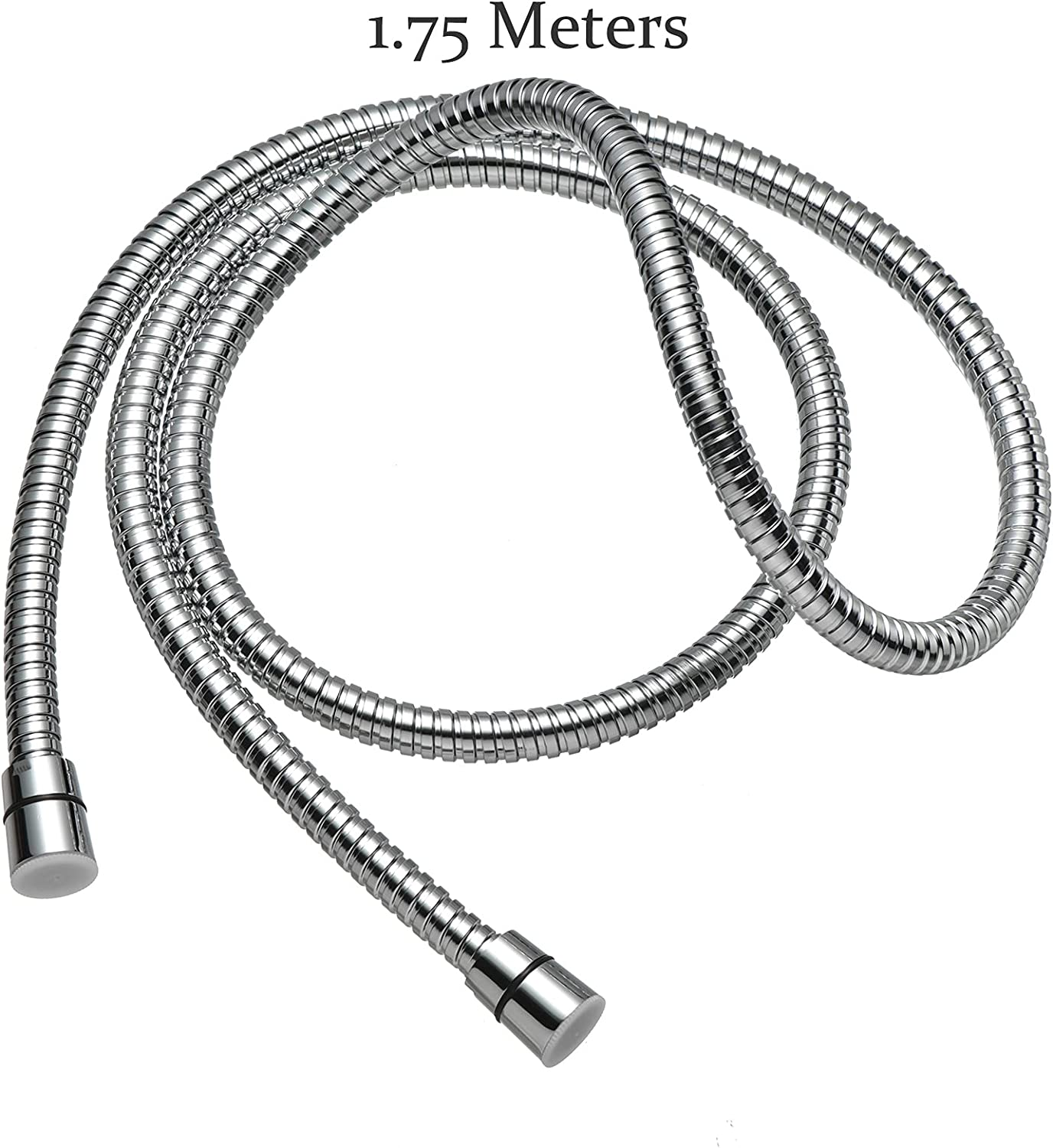 1.75 Meter Shower Hose,Double Lock Stainless Steel Replacement Handheld Shower Hose with Brass Fittings,Teflon Tape and Washers image number 4