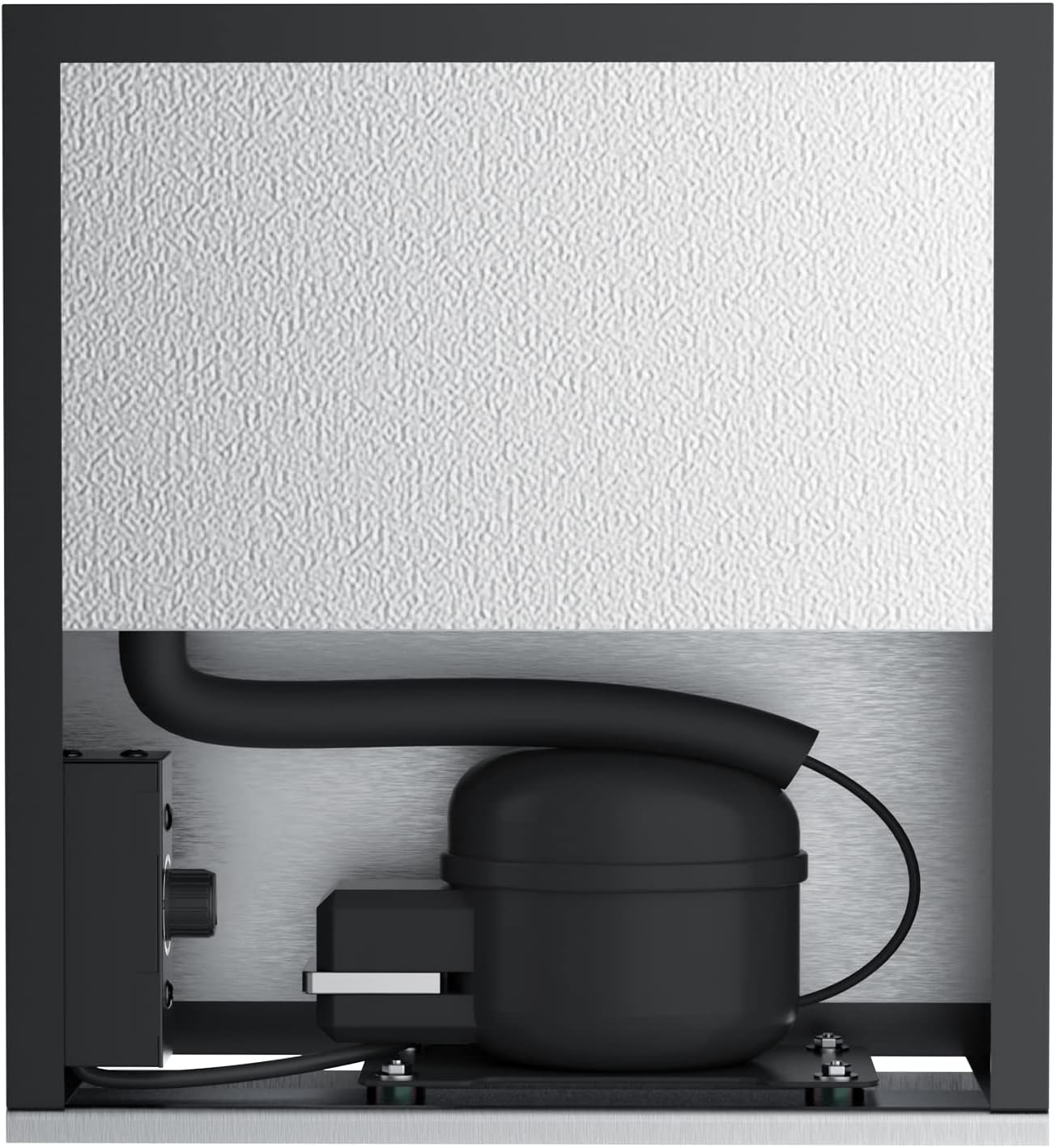 Compact Refrigerator, 48L Portable Mini Bar Fridge with Freezer, Adjustable Temperature, Removable Basket, Ideal for Cars, Road Trips, Home, Offices, and Dorms | Black image number 1