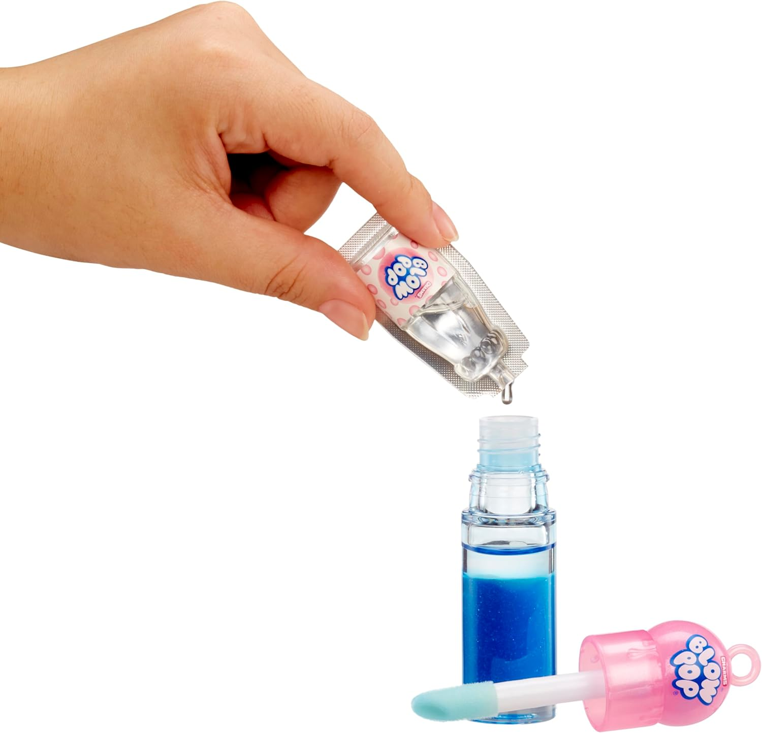 Yummiland X Licensed Sweets Lip Gloss Doll: Blow Pop - Lulu Raspberry - Includes 1 Doll, DIY Lip Gloss + Removable Keychain, Cosmetic Play, Collectible, Suitable for Children Ages 4+ image number 5