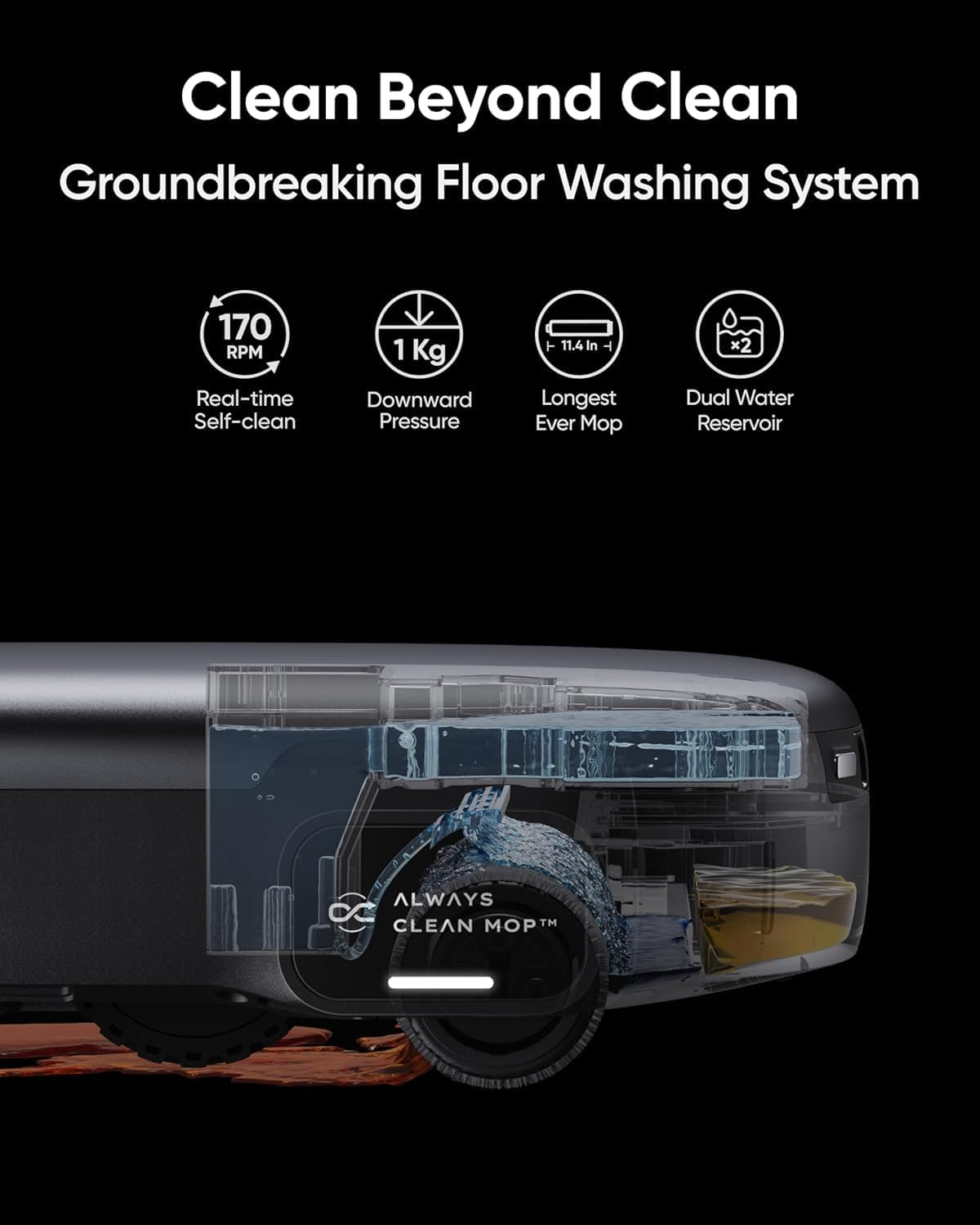 Eufy Robot Vacuum Omni S1 Pro with All-In-One Station, Floor Washing Robot Vacuum and Mop, Eco-Clean Ozone, 8000 Pa Suction, Obstacle Avoidance, Auto Mop Washing & Drying, Self-Emptying image number 1