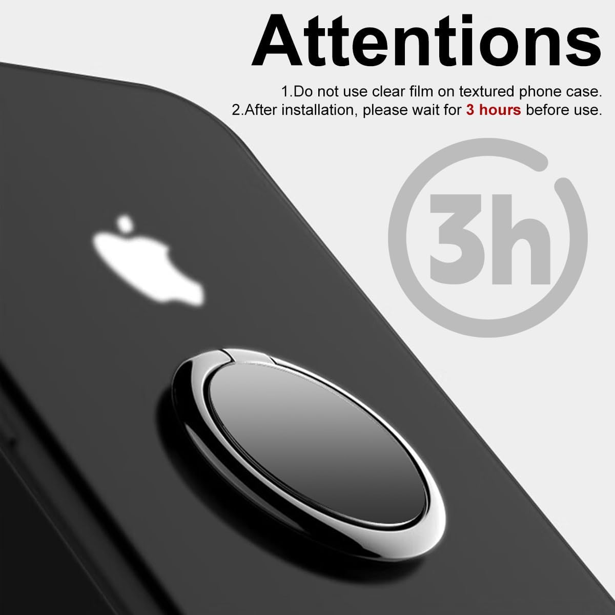 Cell Phone Grip, T Tersely 4 Pack Phone Ring Holder Finger Kickstand, Foldable Metal Cell Phone Rings Gripper Stand,Finger Grip Stand 180&deg; Rotation Ring Holder for Iphone Samsung & Other Phones image number 2