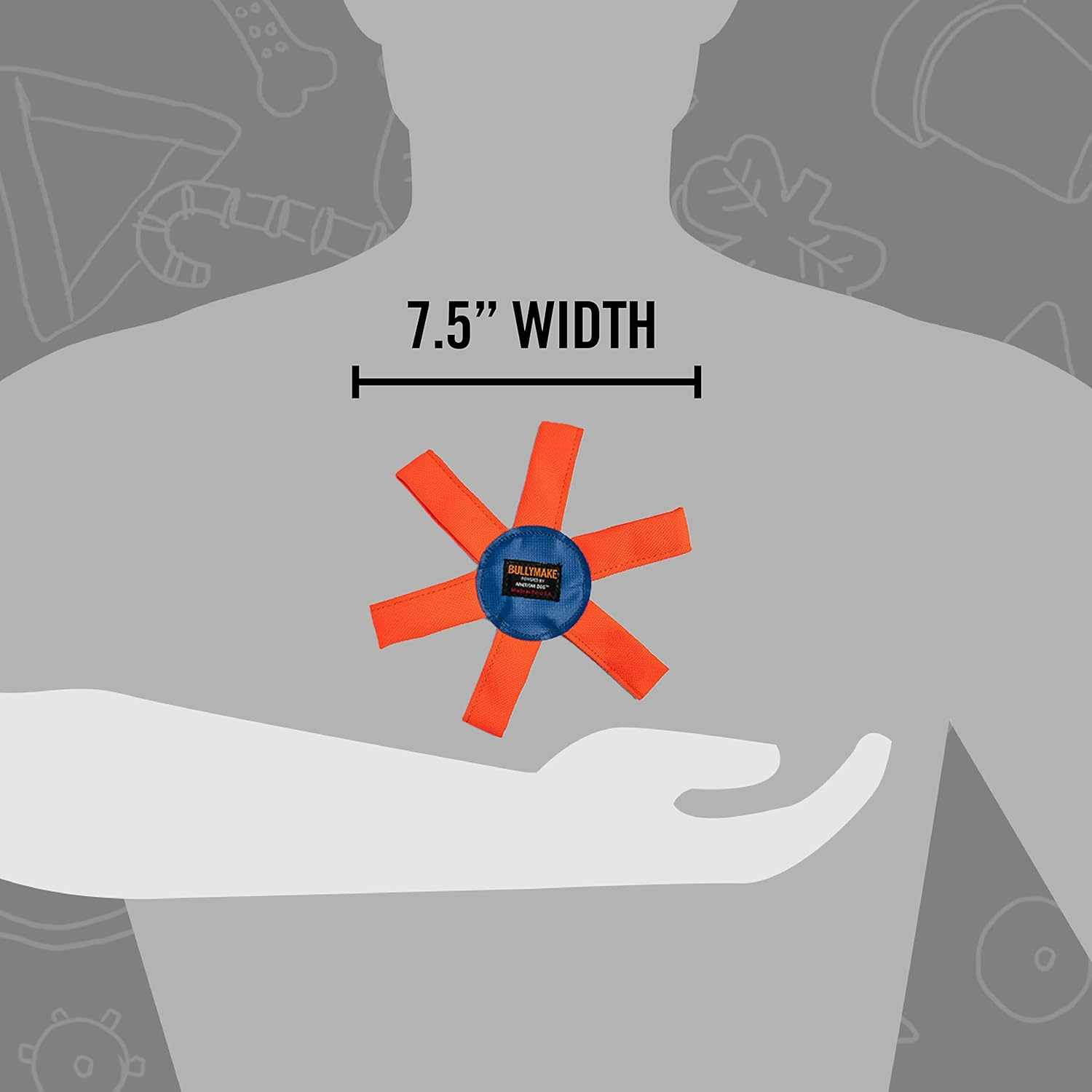 BULLYMAKE &ndash; Hexatug &ndash; Tug N&rsquo; Pull Toy for Dogs - Made in USA &ndash; Small Dog Tug Toy image number 5