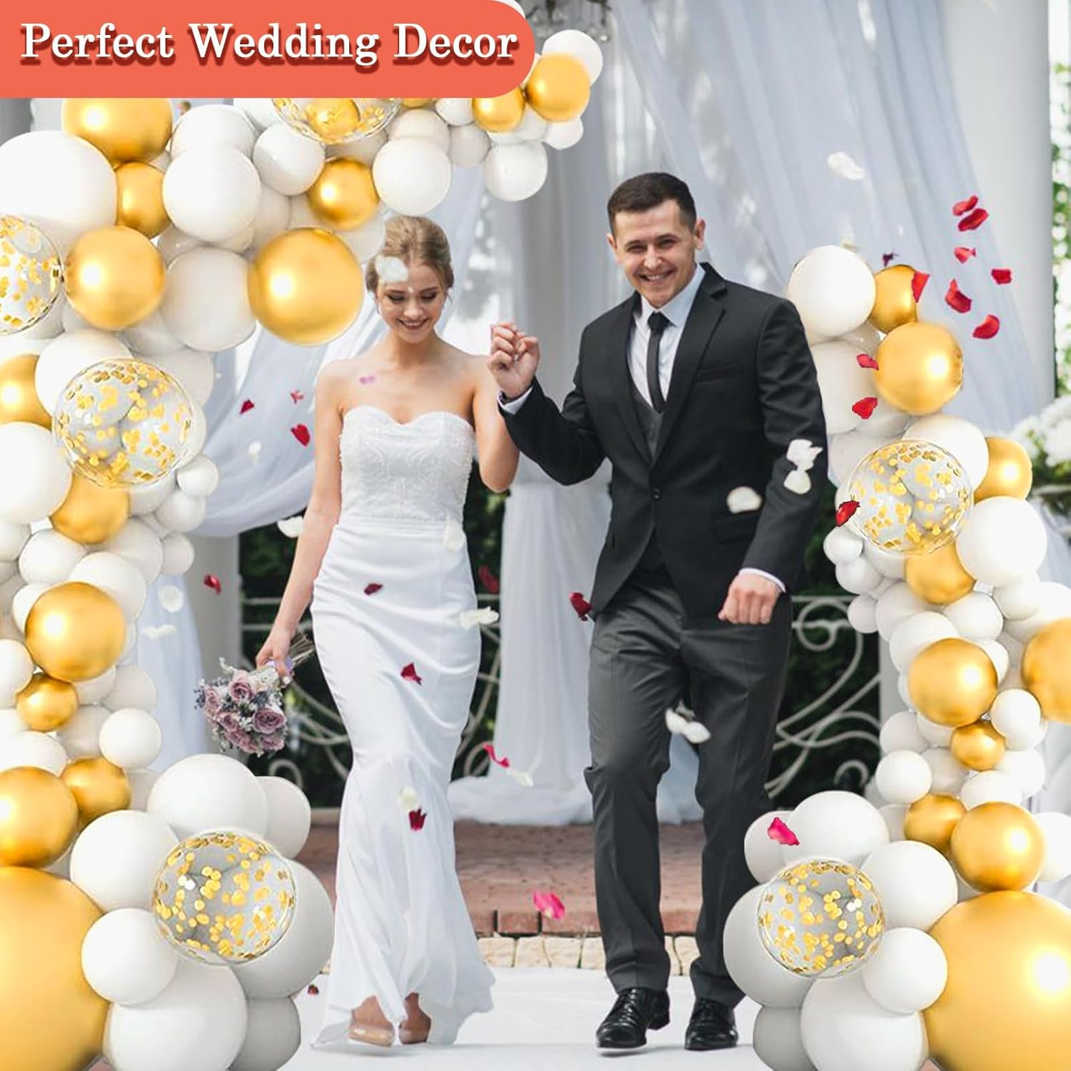 Emapoy 9FT & 6FT Balloon Arch Kit, Half Arch Balloon Stand with Base, Bending Column Backdrop Tower Stand Kit for Floor, for Birthday Wedding Graduation Party Decorations image number 5