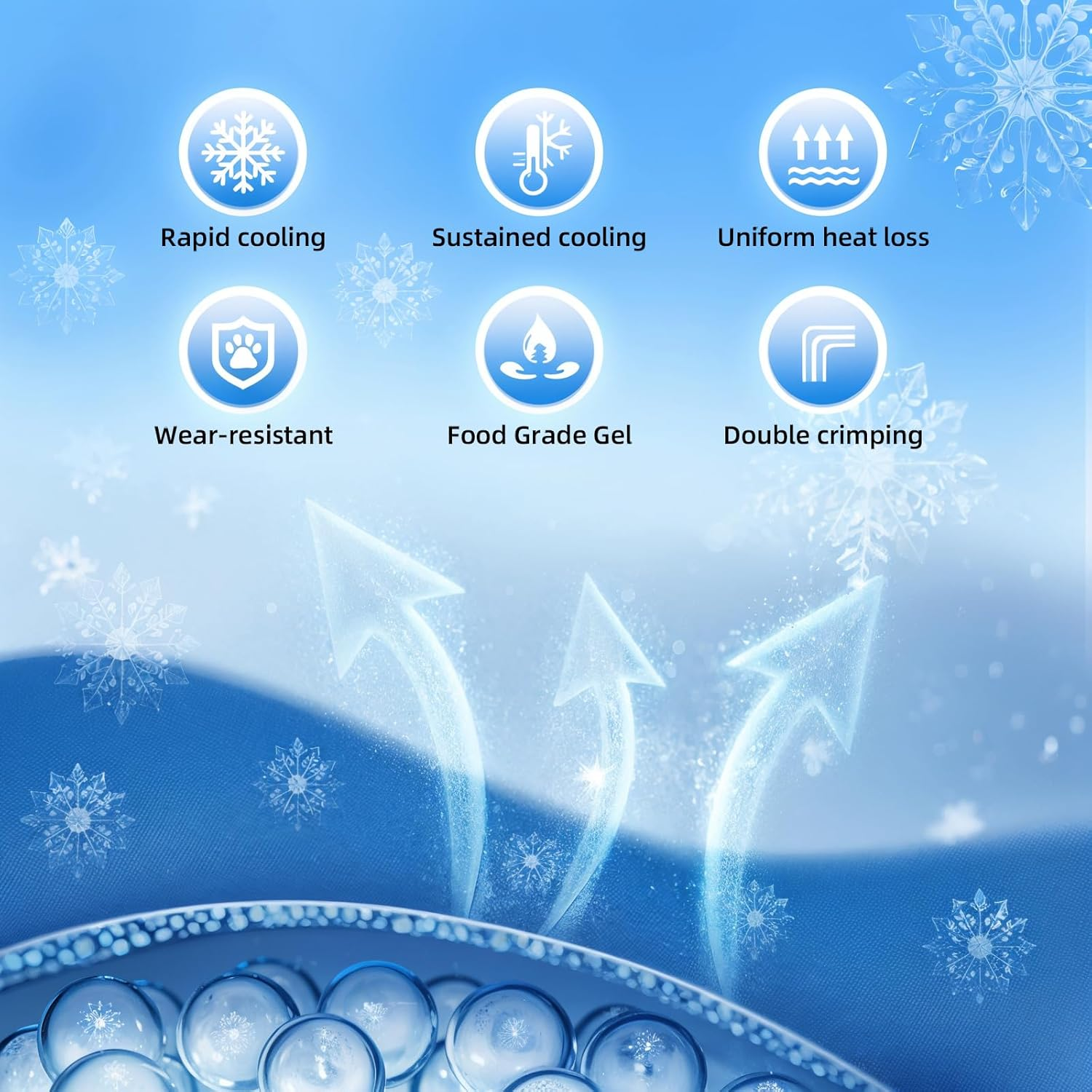 Ownpets Pet Self Cooling Gel Pad,120X80Cm, Pressure Activated, Anti-Inflammatory, Safe Non-Toxic Materials, Dog Cooling Mat in Summer for Large Dogs, Cats, Xx-Large image number 6