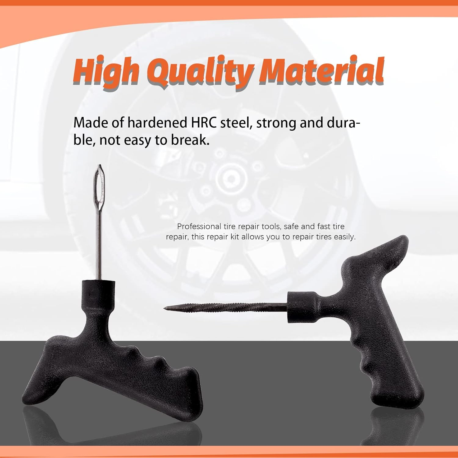 Tanstic 8Pcstire Repair Tools with Plugs Sets for Car, Truck, Motorcycle, ATV, RV, Tractor image number 2