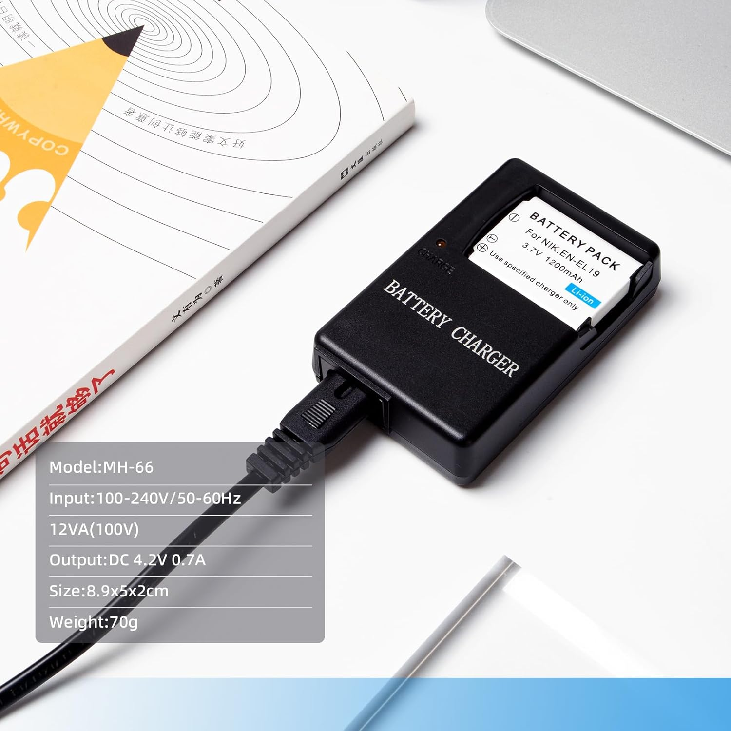 KWTOUL MH-66 Battery Charger for EN-EL19 NP-BJ1 Battery Compatible with Nikon Coolpix S32 S33 S100 S2800 S3100 S3200 S3300 S3500 S3600 S3700 S4100 S4200 S4300 S5200 S5300 S6500 S6600 S6800 S6900 S7000 image number 6